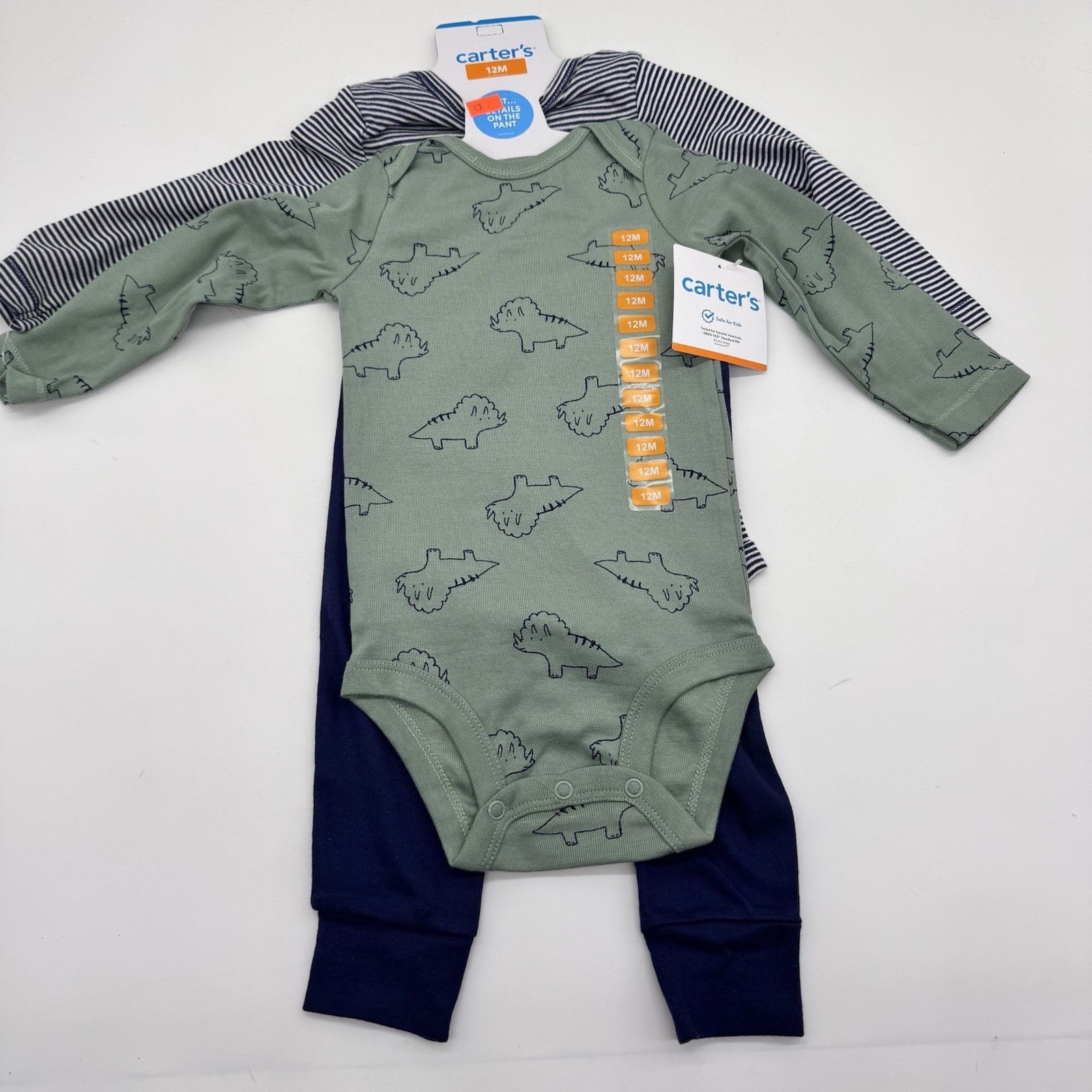 Carter’s 3 Piece Dinosaur Outfit Set. Size 12 Months Super Cute 🦖 Fast Shipping