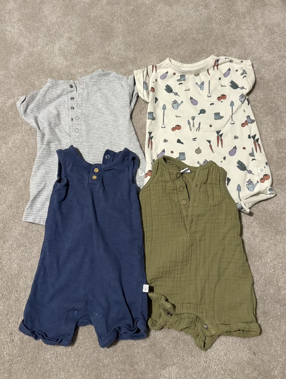 3-6month Unisex Clothing, 4 Pieces
