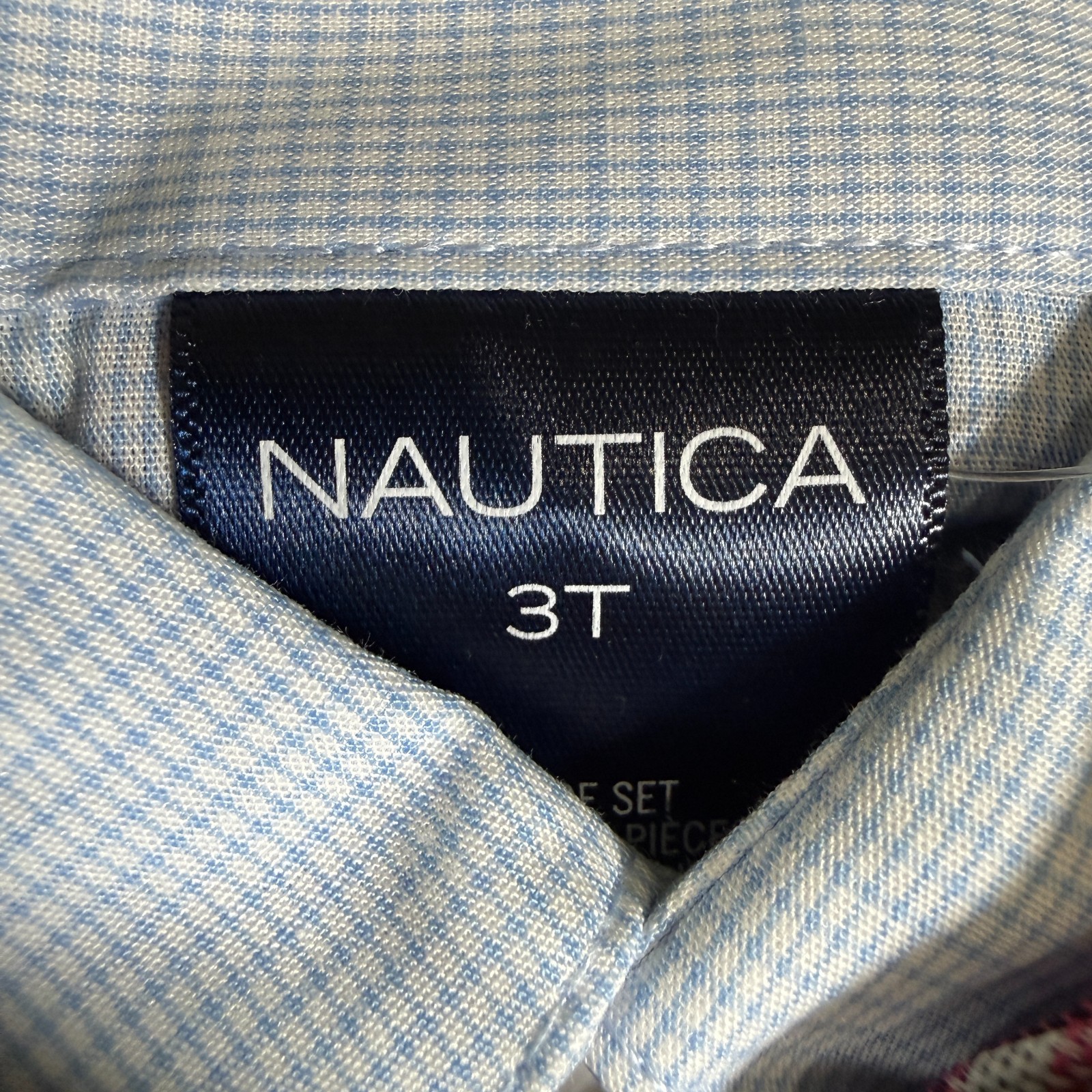Nautica Boys 4 Piece Suit Set 3T Blue Vest Pants Shirt Bow Tie New