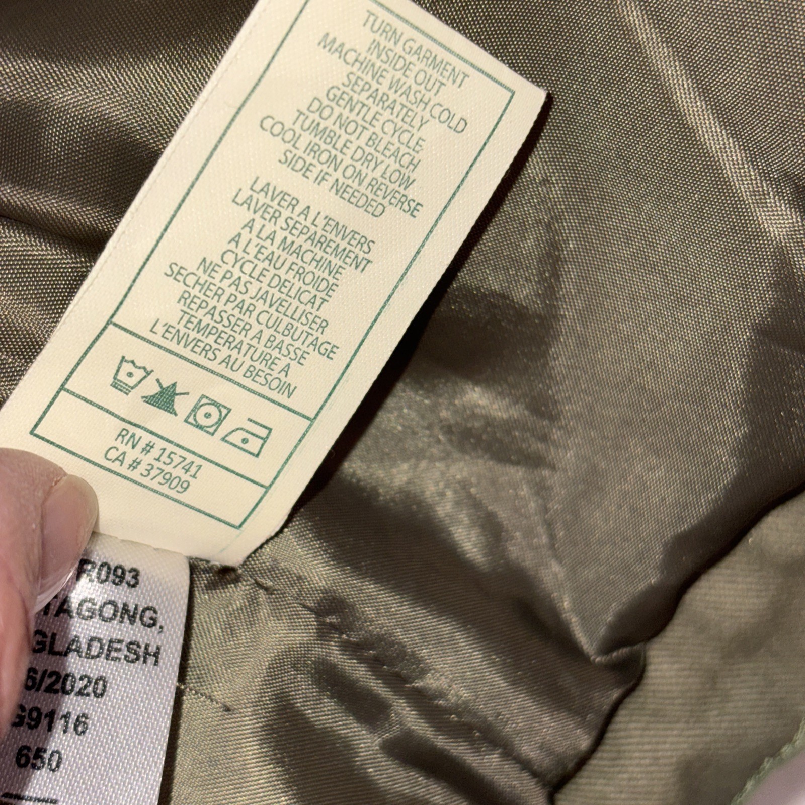 7 for All Mankind Olive Green Jacket Faux Fur Collar 18 Months