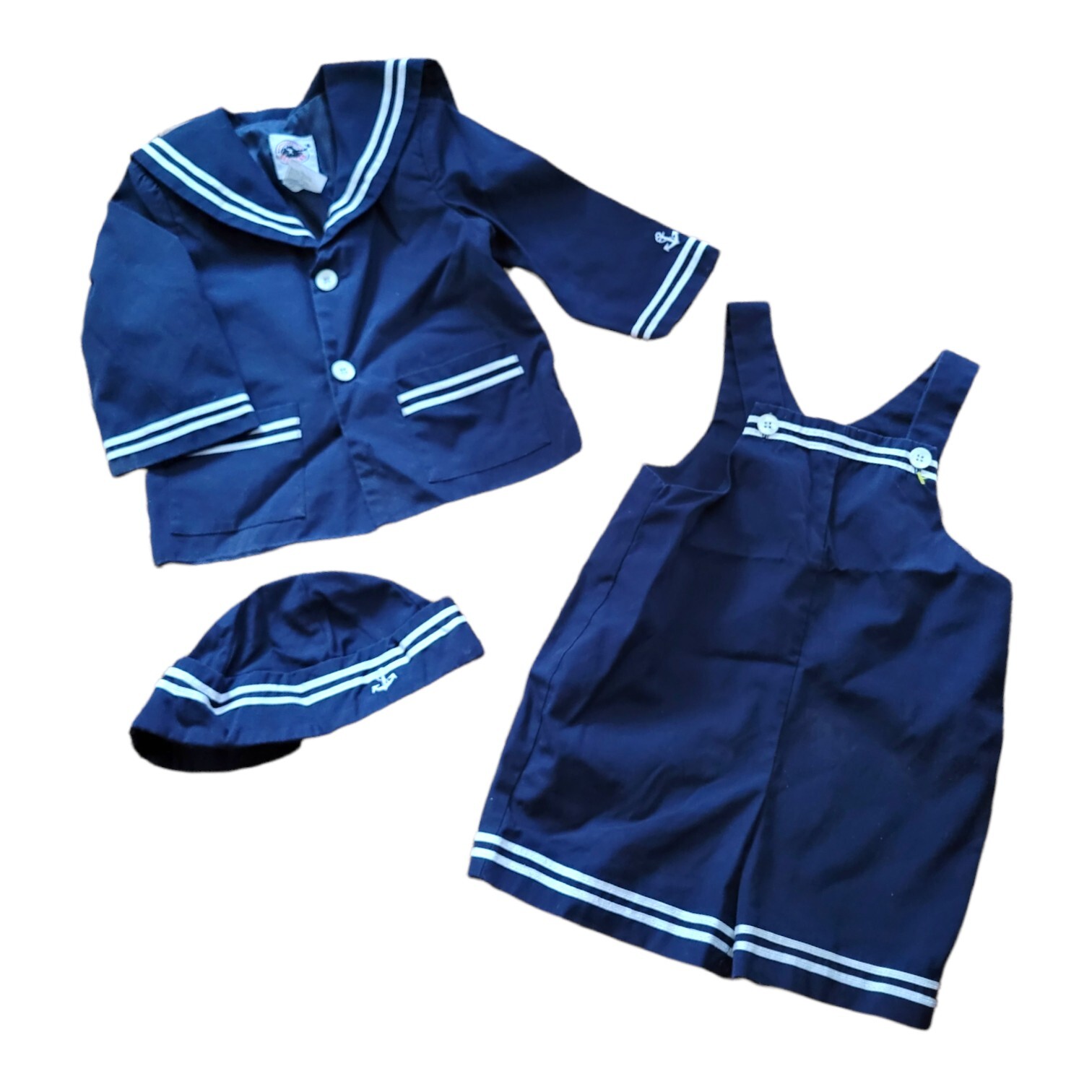 VTG Good Lad Nautical Sailor 3 Piece Set SZ 18M Blue White Dressy Spring Outfit