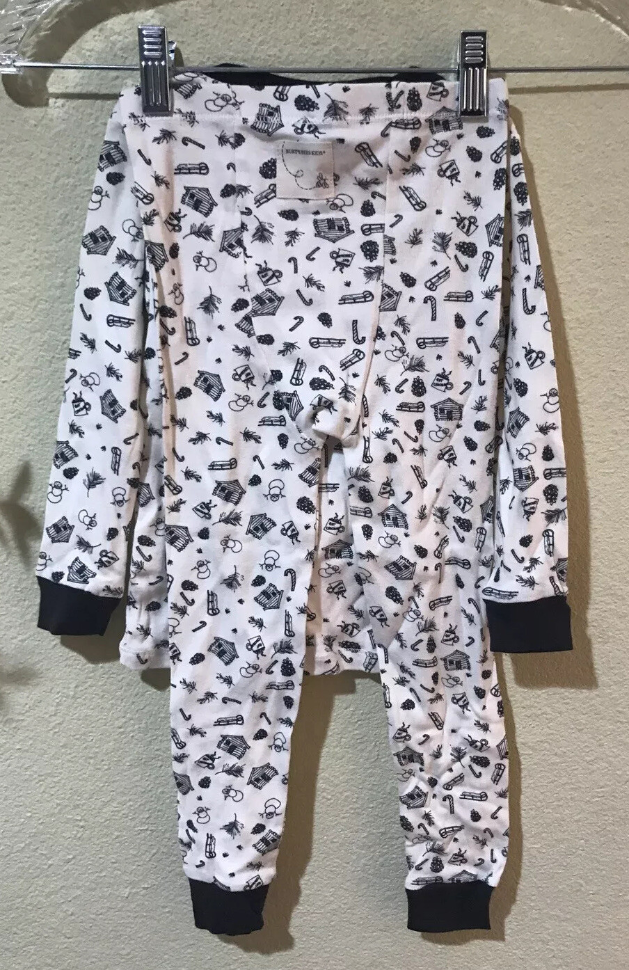 New Burt’s Bees Sz 3T Organic Cotton Christmas Holiday 2PC Pajama PJ Set z5