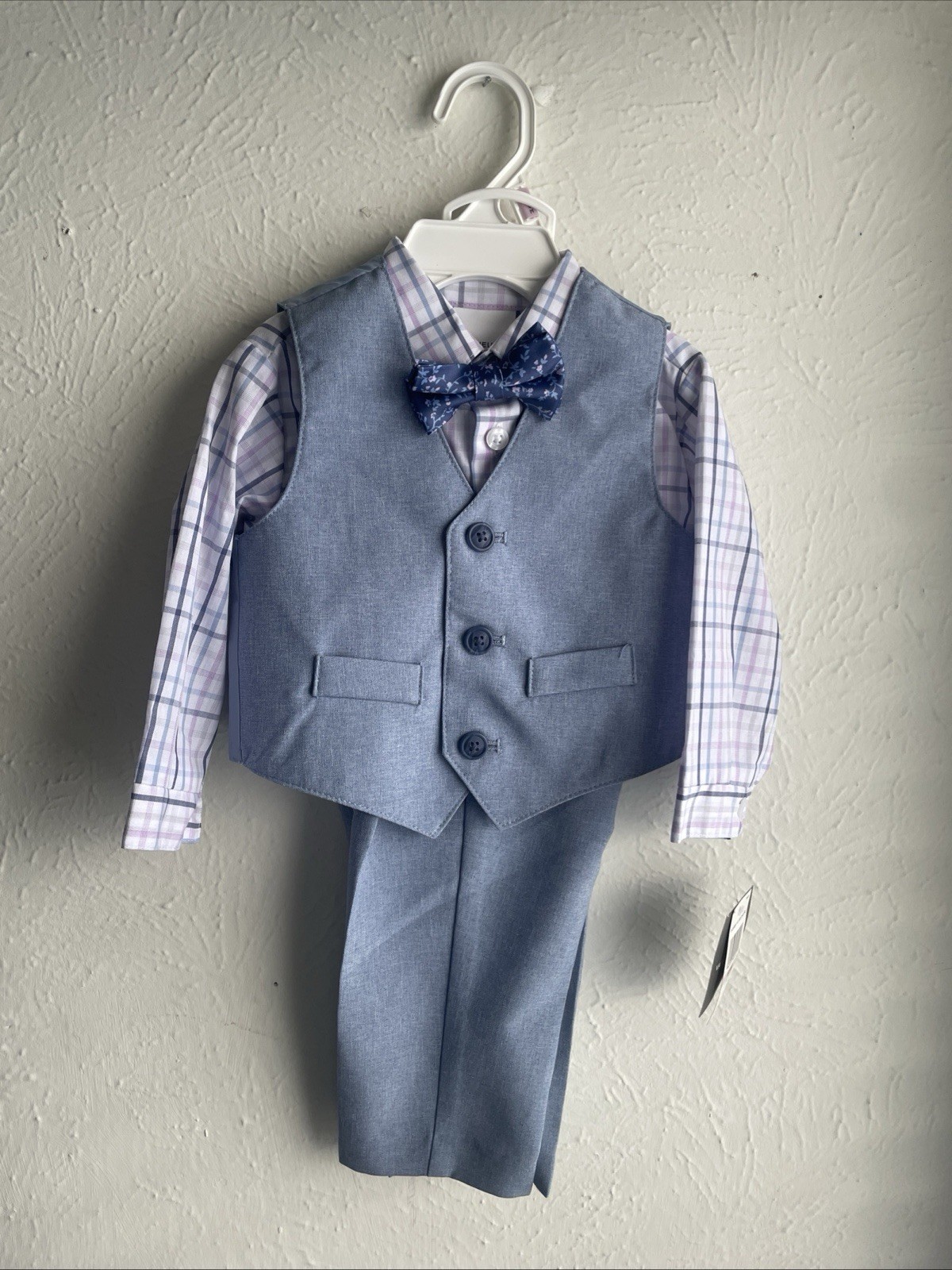 New van heusen toddler 4 piece sodalite blue suit (size 6/9 Months)