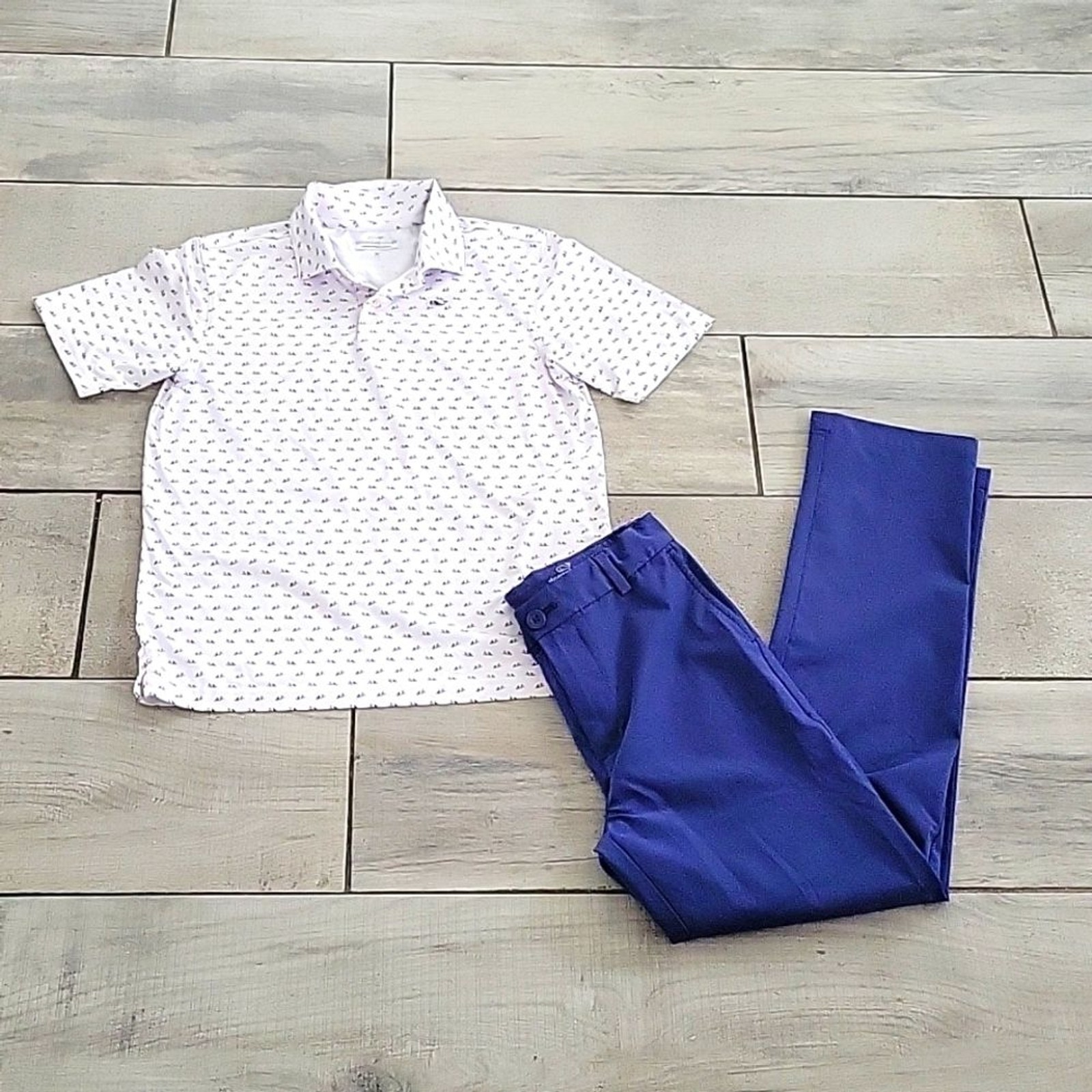 Vineyard Vines set top and bottom size 14 white top blue bottom # 31