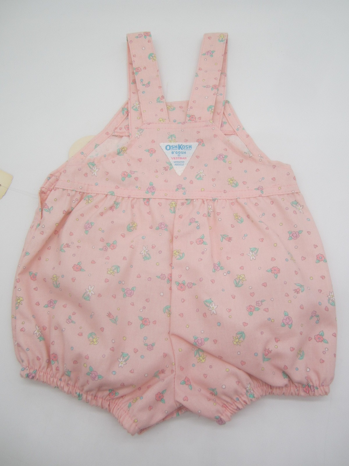 VTG Baby B’Gosh Oshkosh Pink Floral Print Bubble Shortalls Sz 24month NEW W TAGS