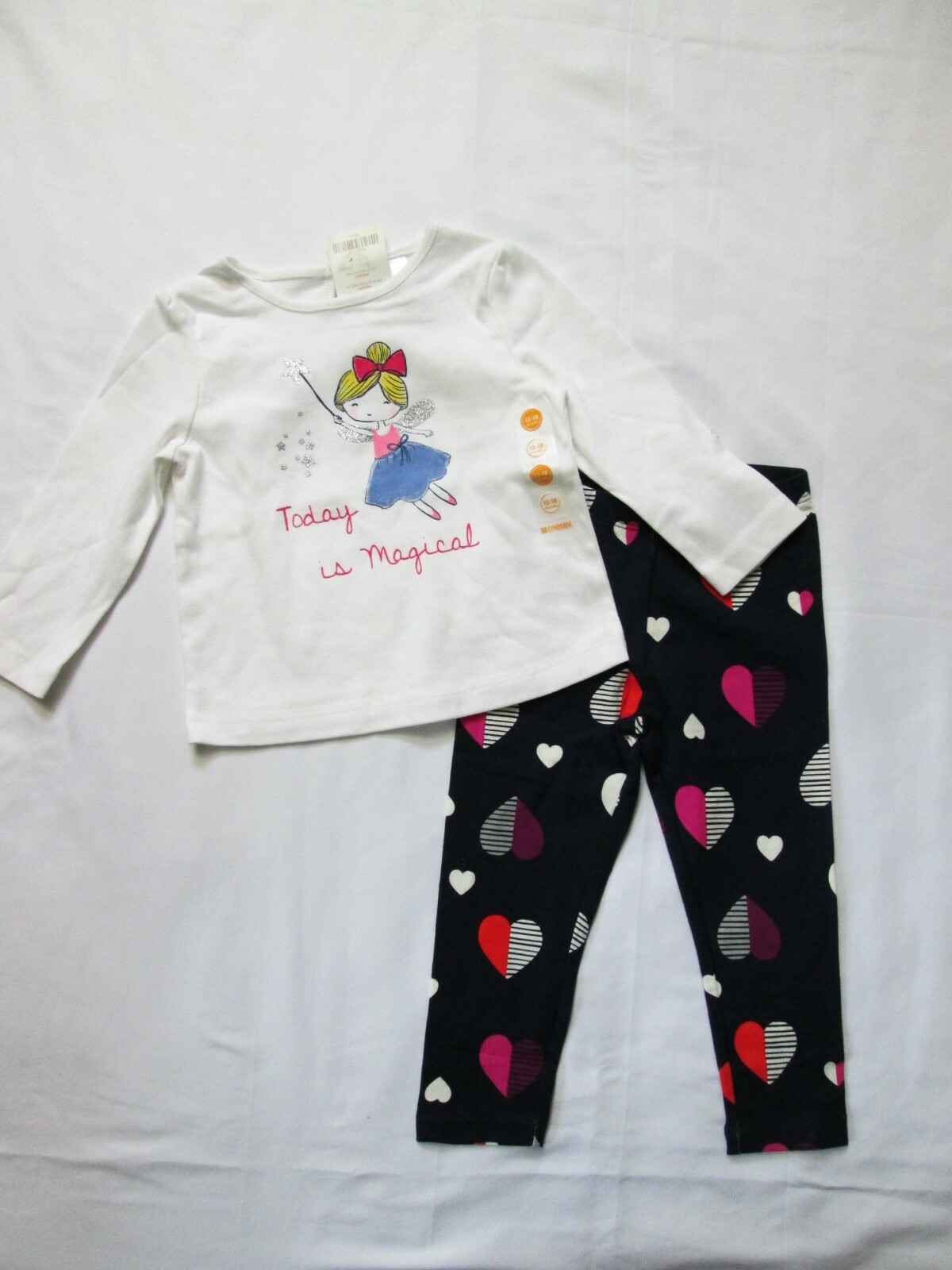 NEW Gymboree 12-18 Months “Today is Magical” Fairy Glitter 2PC Cotton Outfit