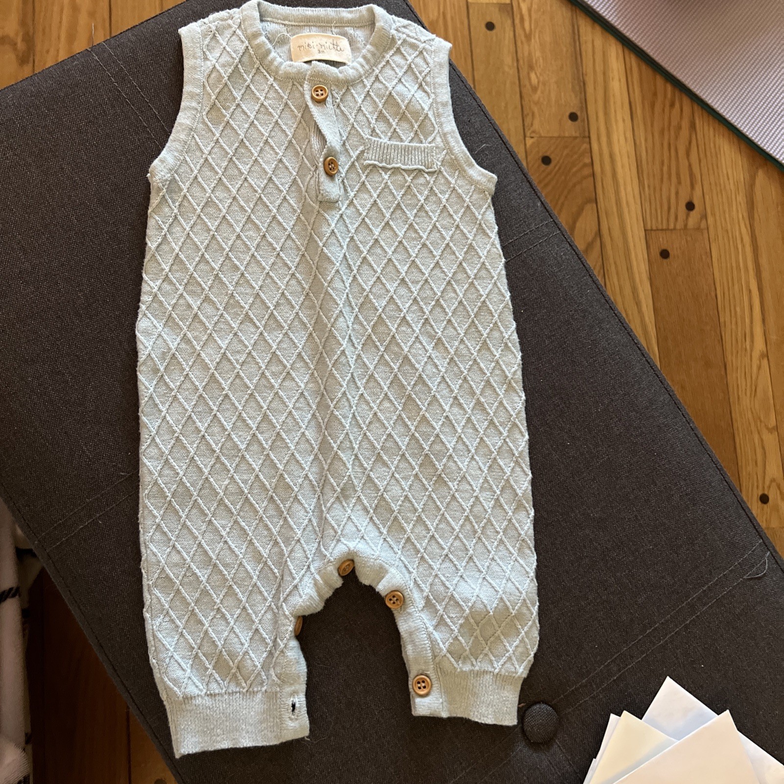 Miki Miette Baby Boys 3 Month. 100% Cotton One Piece Outfit