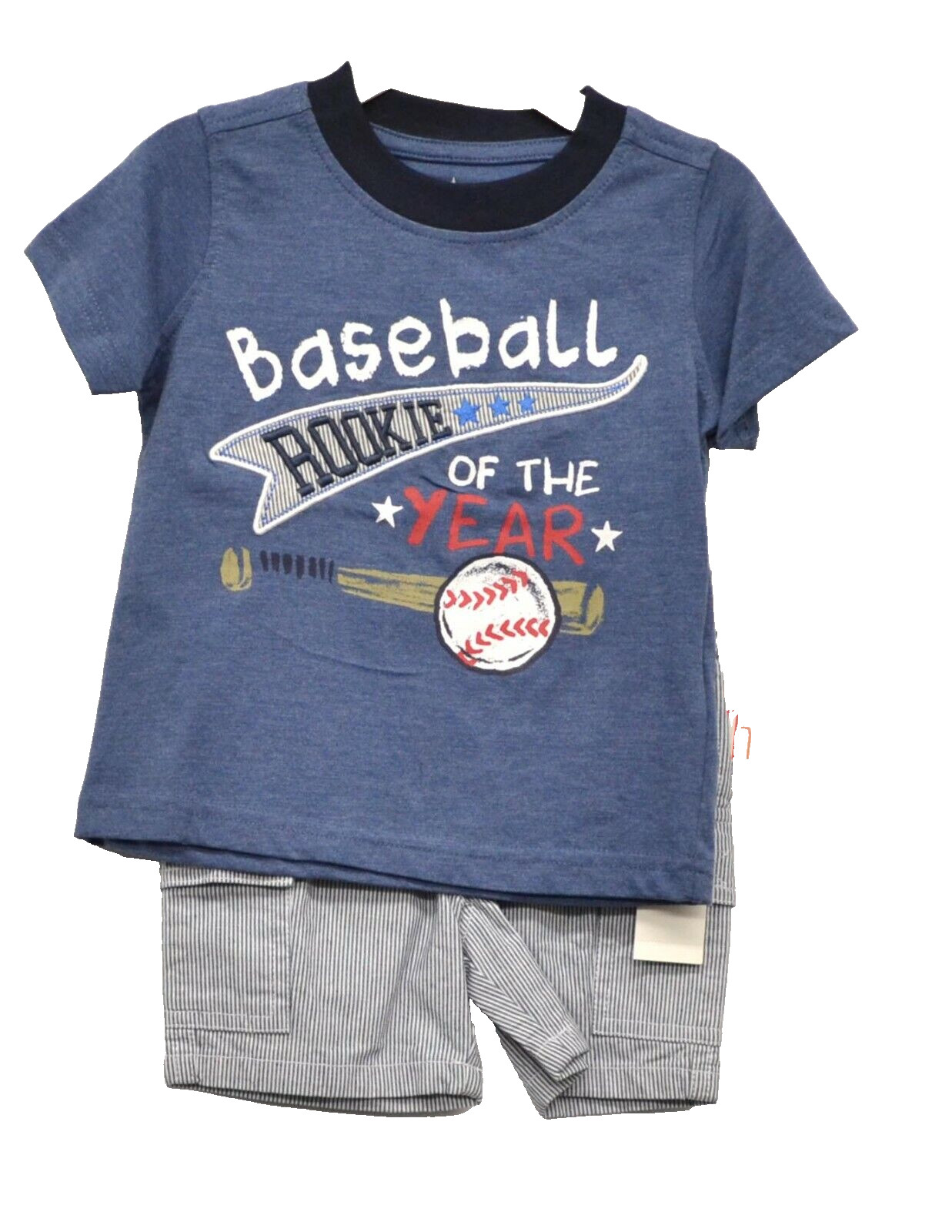 Kids Headquarters 2-pc. Graphic-print T-shirt & Plaid Shorts Cotton Set 18 Month
