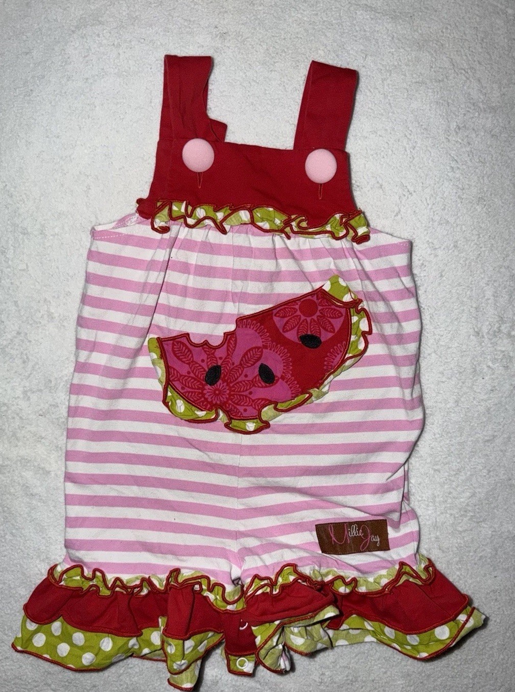 Millie Jay Watermelon Romper 12-24