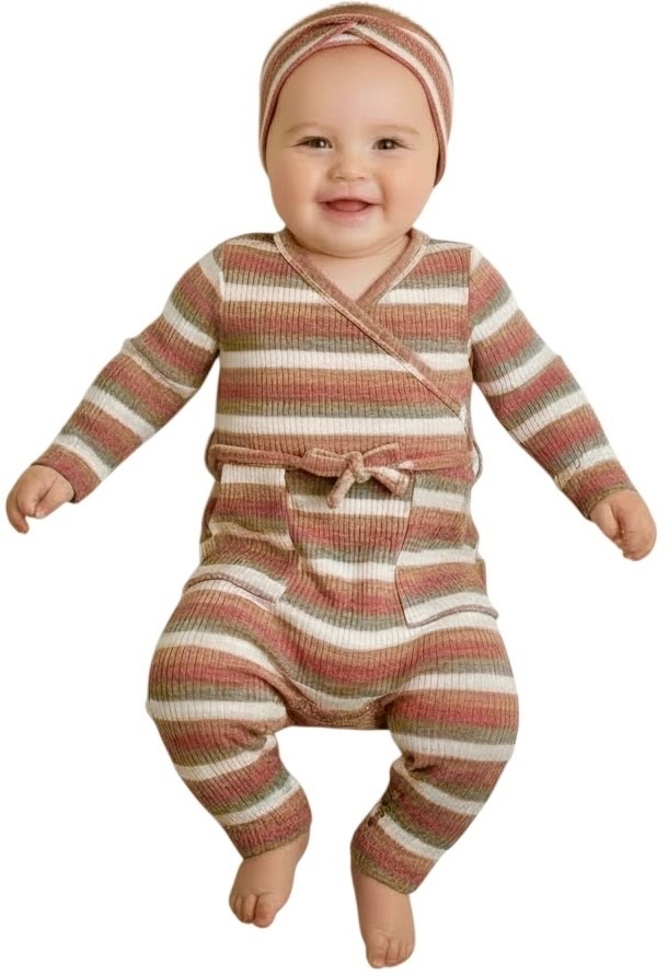 Jessica Simpson Baby Girl’s 2-Piece Bodysuit Headband Set Long Sleeve Size 3-6M