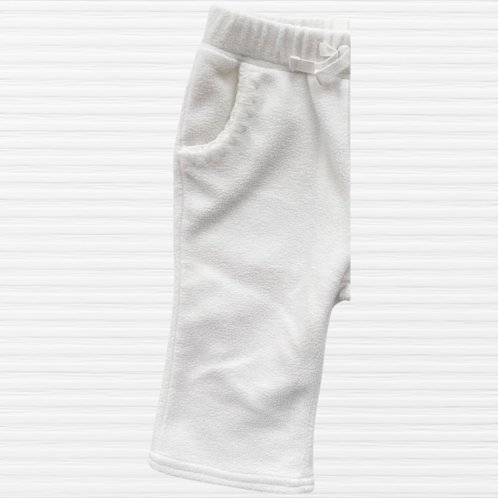 Vintage Gap Baby Girls Fleece Pants Set Winter White Full Zip Hooded Size 3-6M