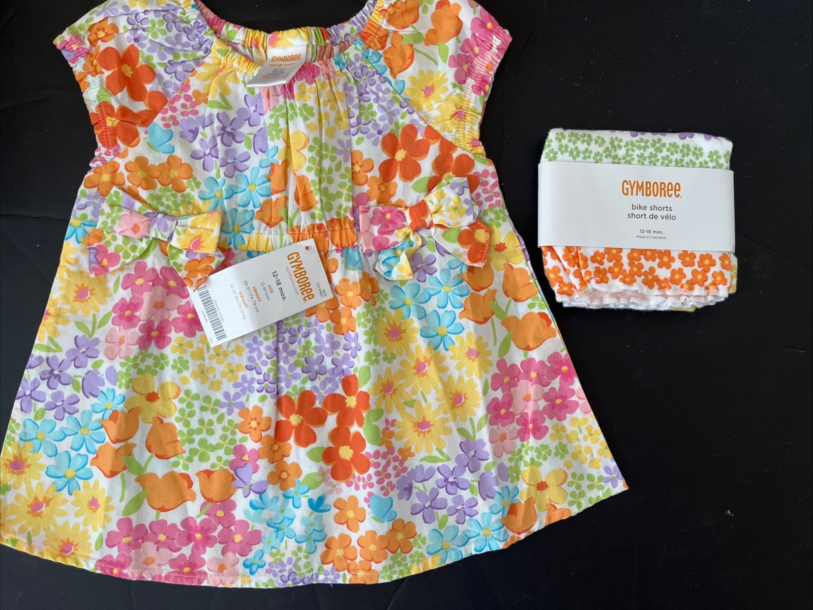 NWT Infants 12-18 mo Gymboree Butterfly Blossoms Cotton Swing TOP & BIKE SHORTS