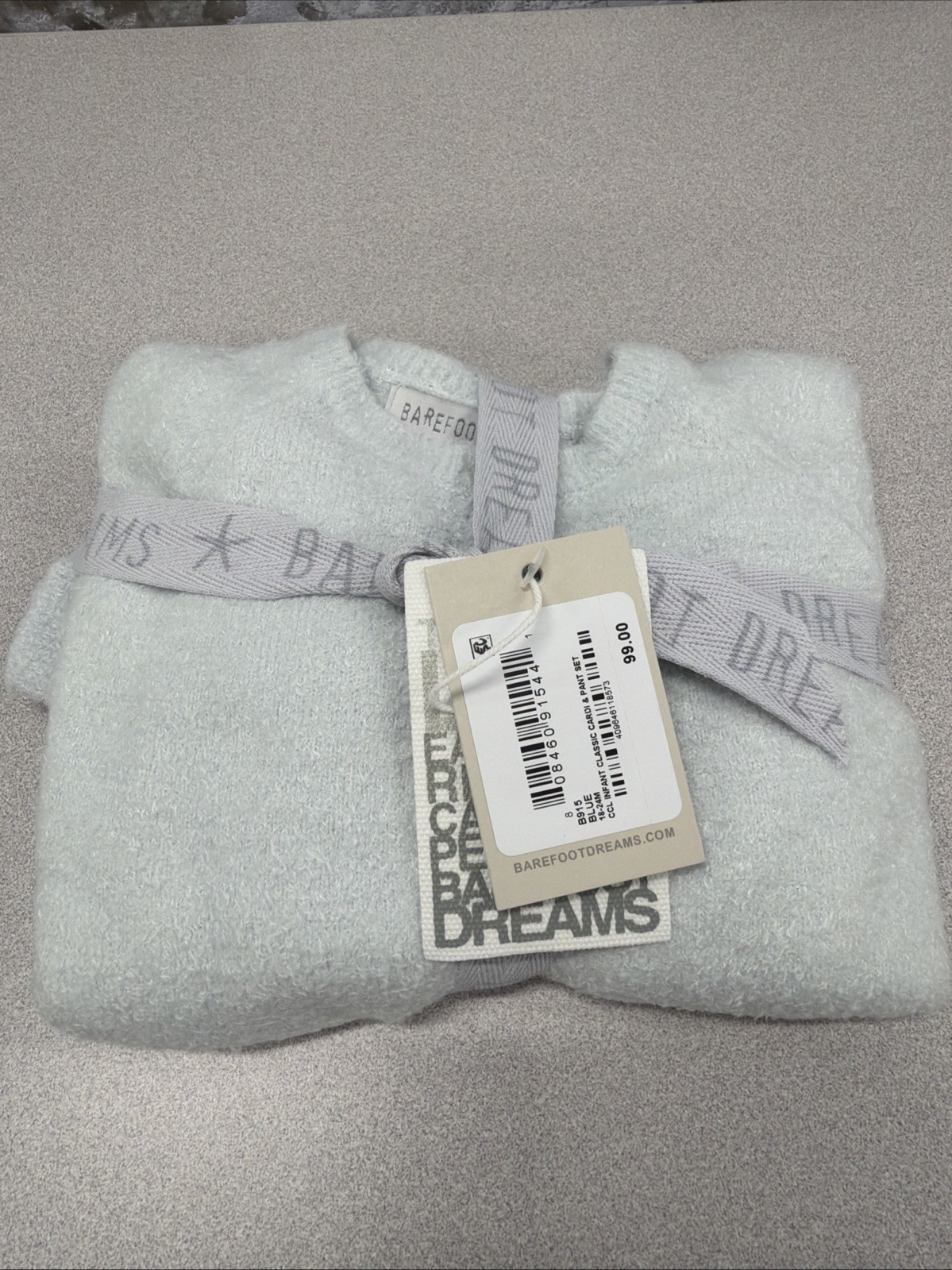 Barefoot Dreams Infant Kids Cozy Chic Cardigan & Pants Set Size 18-24month Blue