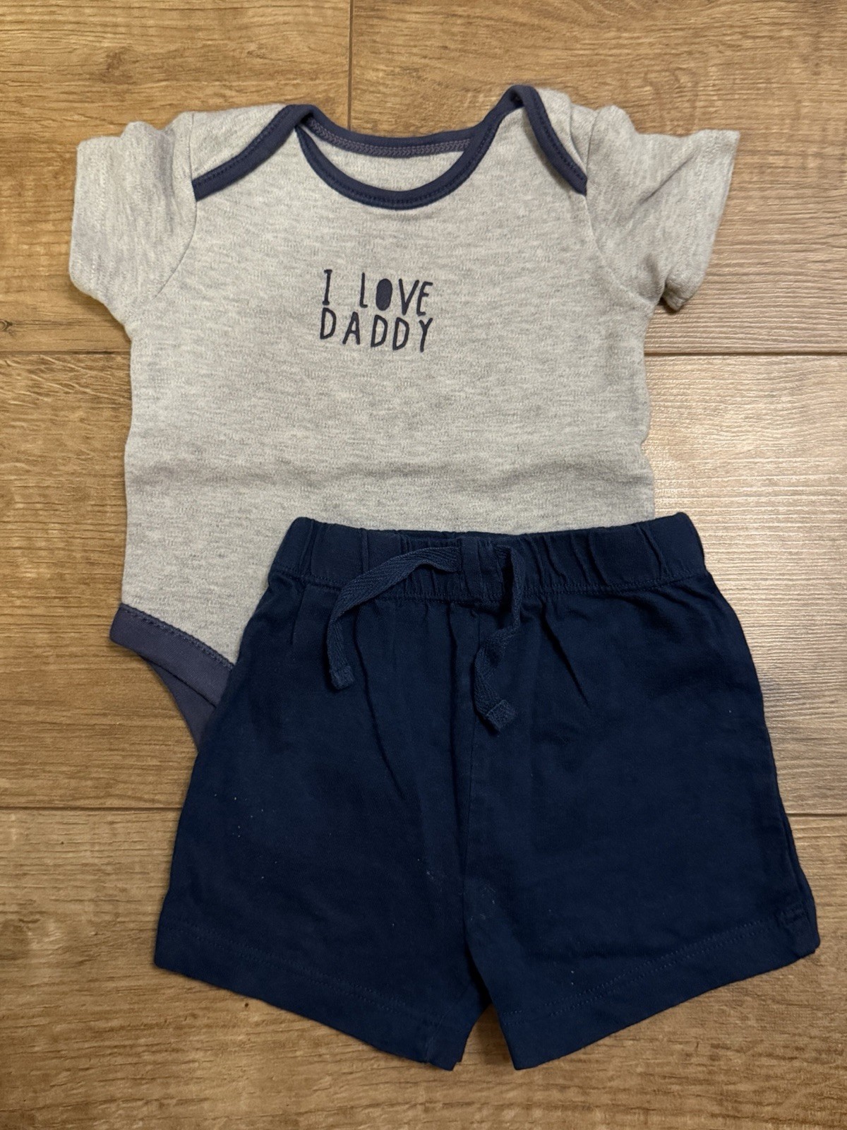 Primark Baby “I Love Daddy” Outfit Set 3–6 Months – Bodysuit & Shorts