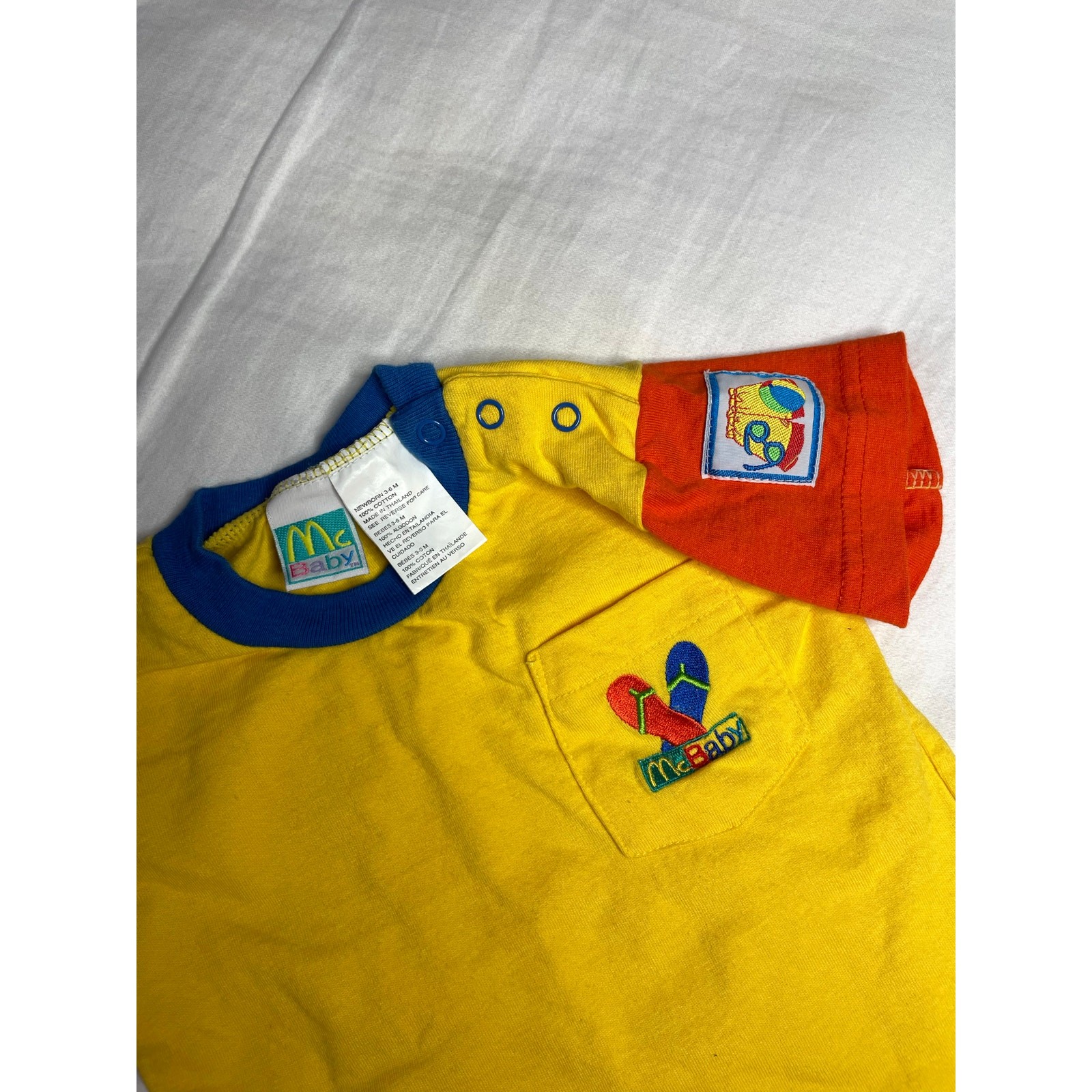 Vintage 2 Pc McKids Outfit Summer Shorts Matching Set Size 3-6mo
