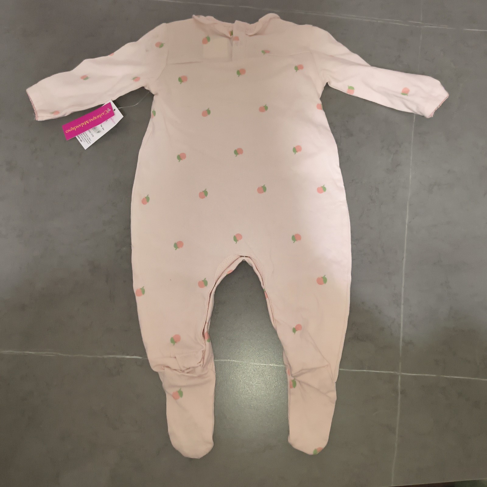 Baby Girl Clothes Nwt Child Peaches 3/6 Month With Feet