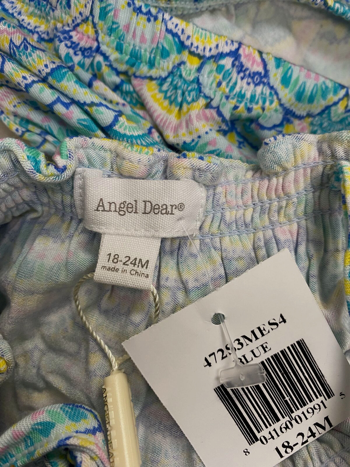 Angel Dear Baby Girl’s Blue 2-Piece Mermaid Ruffle Top & Bloomer Set Size 18-24M