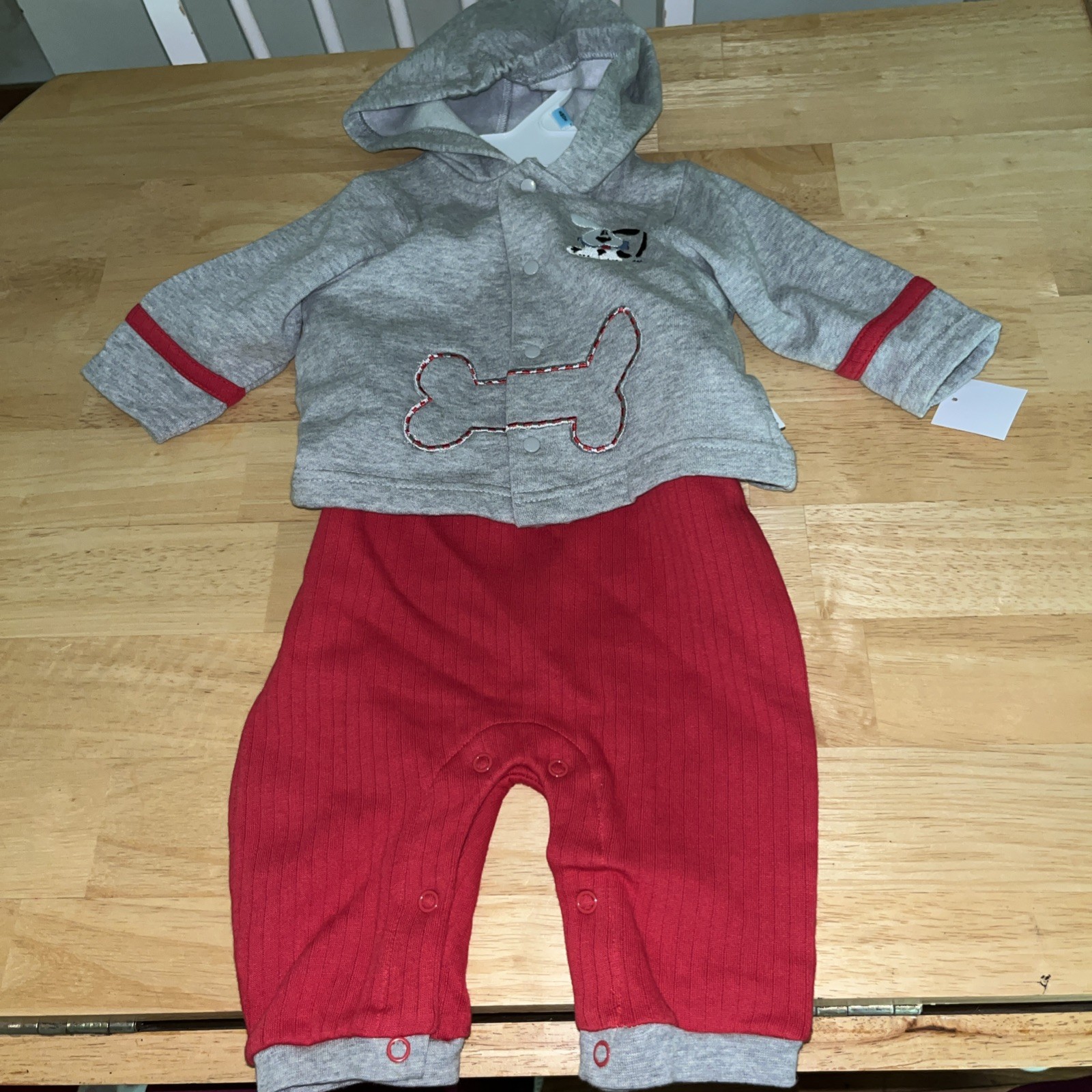 Little Me Baby Boys Puppy Dog 2 Piece outfit Size 6 Months One Piece & Jacket