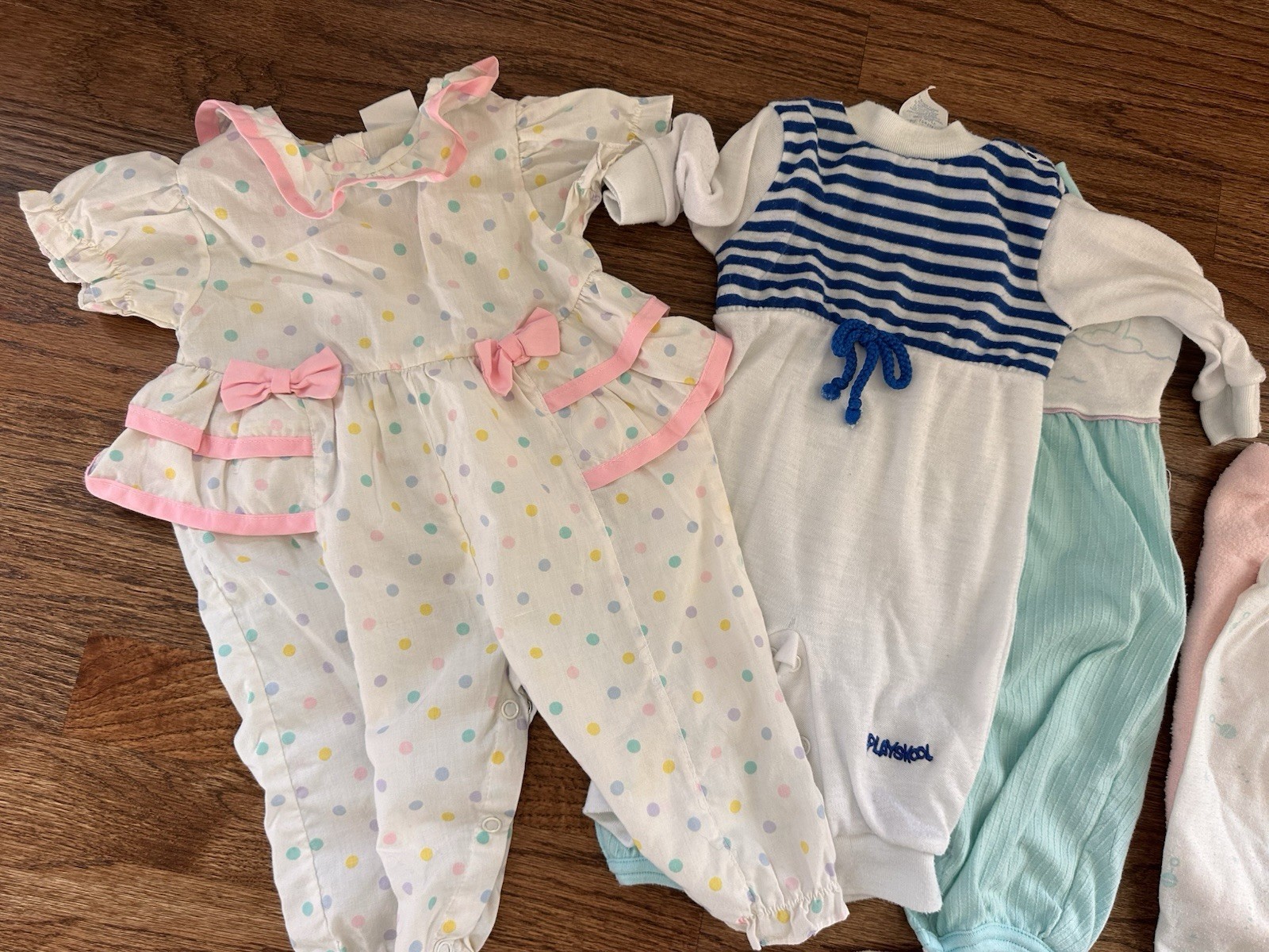 VTG Baby Clothing Lot 16 Pieces Rompers Sets One Pieces Varies Brands 3-6 Mons