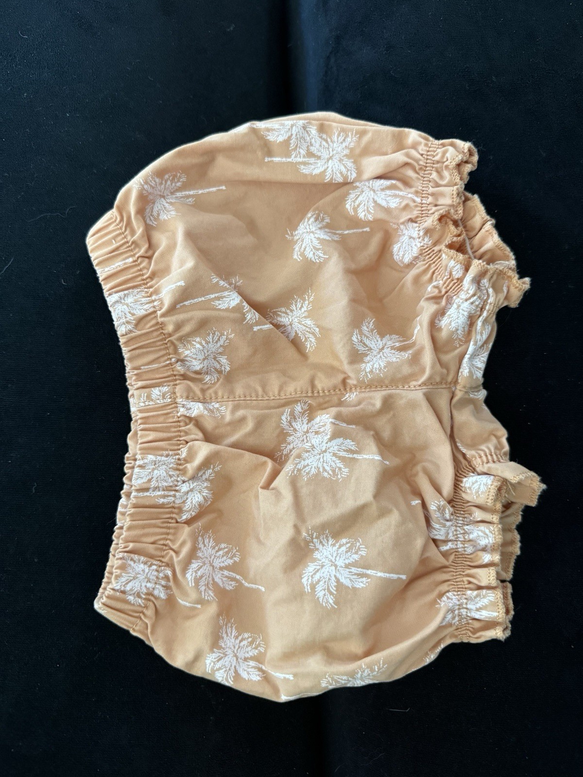 Carter’s Baby Girl 2pc Outfit 3M Tropical Palm Trees Orange Peach 100% Cotton