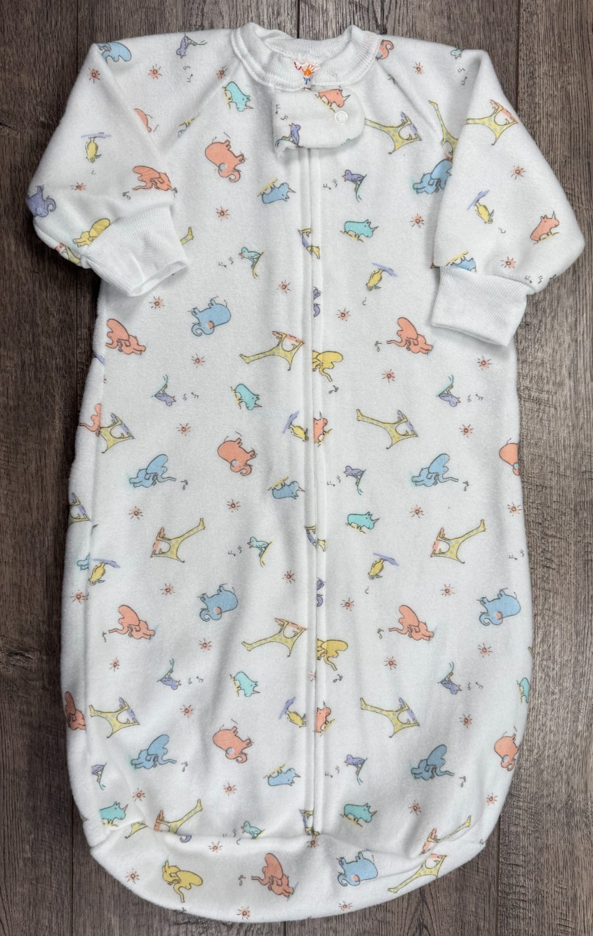 Baby Clothes Vintage Carter’s 0-6 Month John Lennon Animals Fleece Sleep Bag