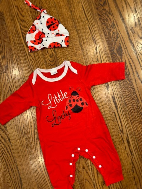 Little Lady Lady Bug Gift Set Baby Girls Size 0-3 Months New