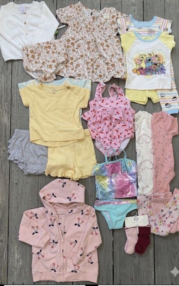 NWT/NWOT Girl’s Child of Mine/Gerber Clothing Lot, Size 6/9M-12M, 20pc