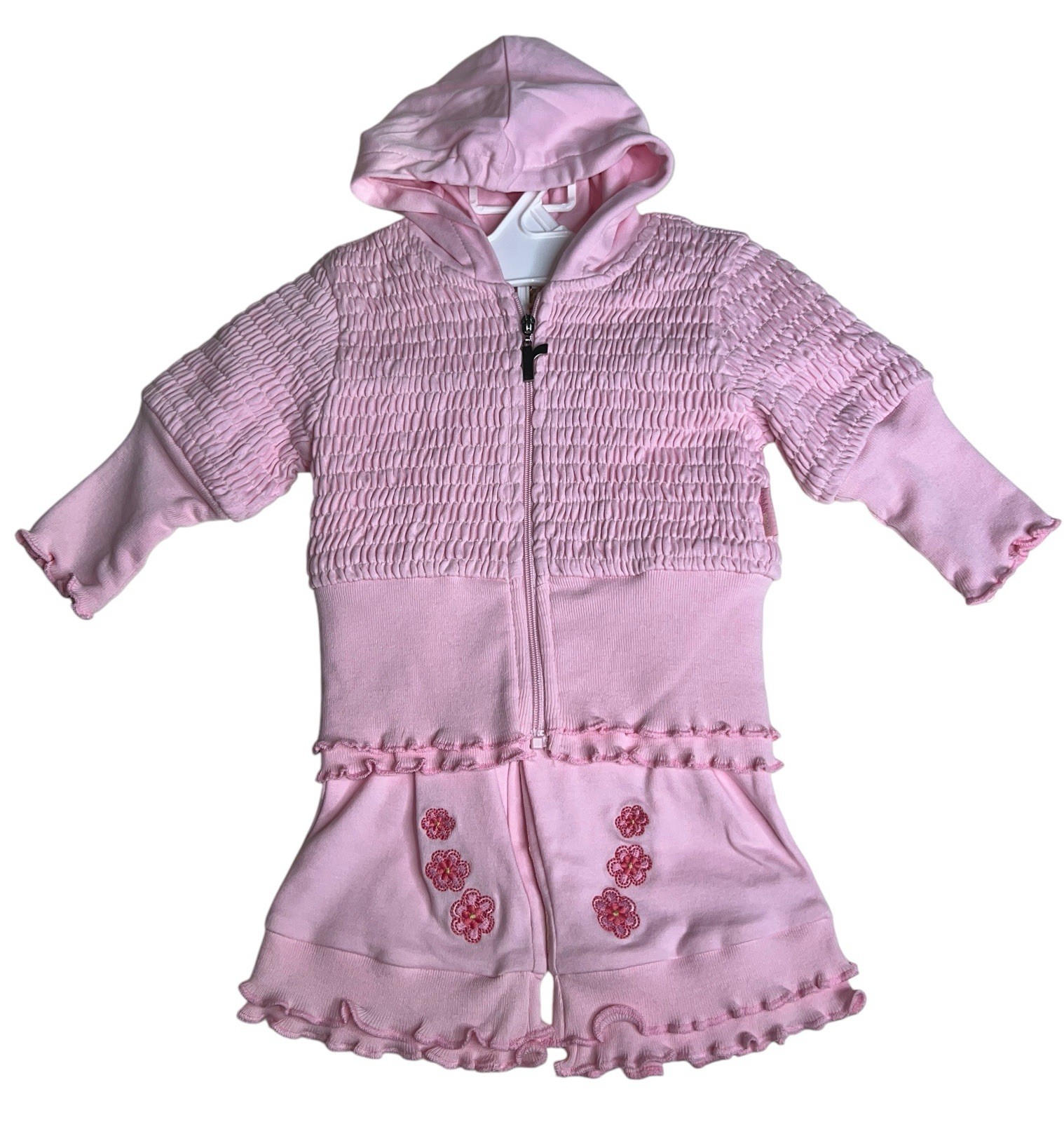 Rabbit Moon Baby Girl Tracksuit 3M 2pc Set Jacket & Pants Pink Floral Boutique