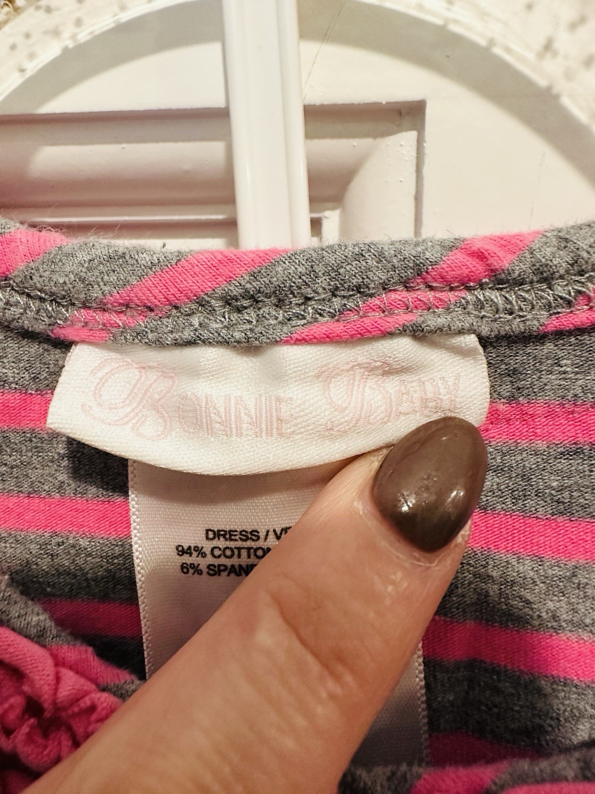 Bonnie Baby Pink and Gray Heart Matching Set Size 24M