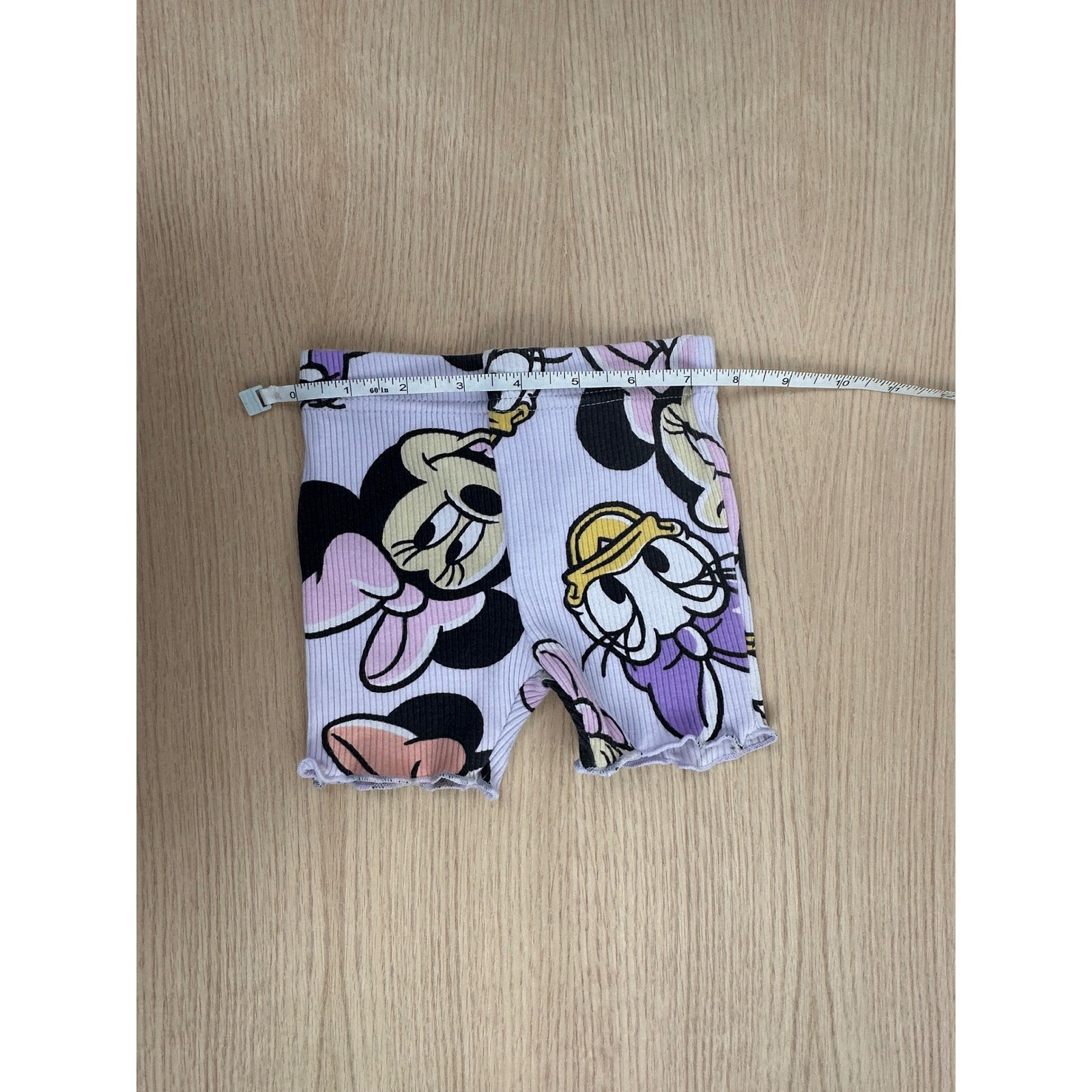Disney Minnie Mouse 3/6M Lilac Ribbed Tunic Top & Shorts Set Baby Toddler