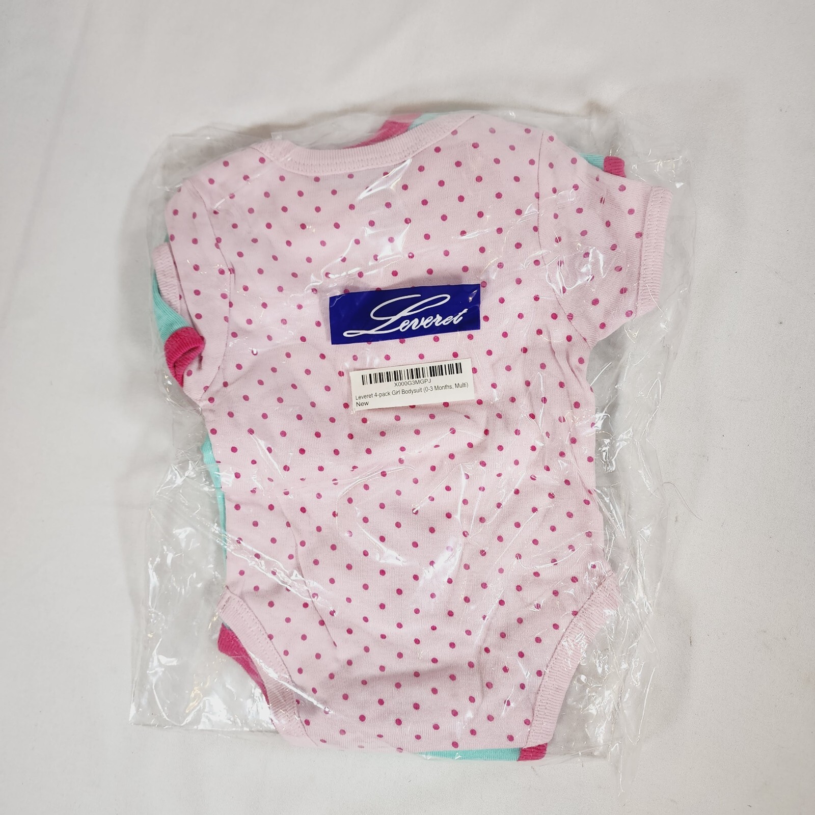 NWT Set of 2 Infant Baby Girl Pink/Fish 0-3 Month Bodysuits 100% Cotton Leveret