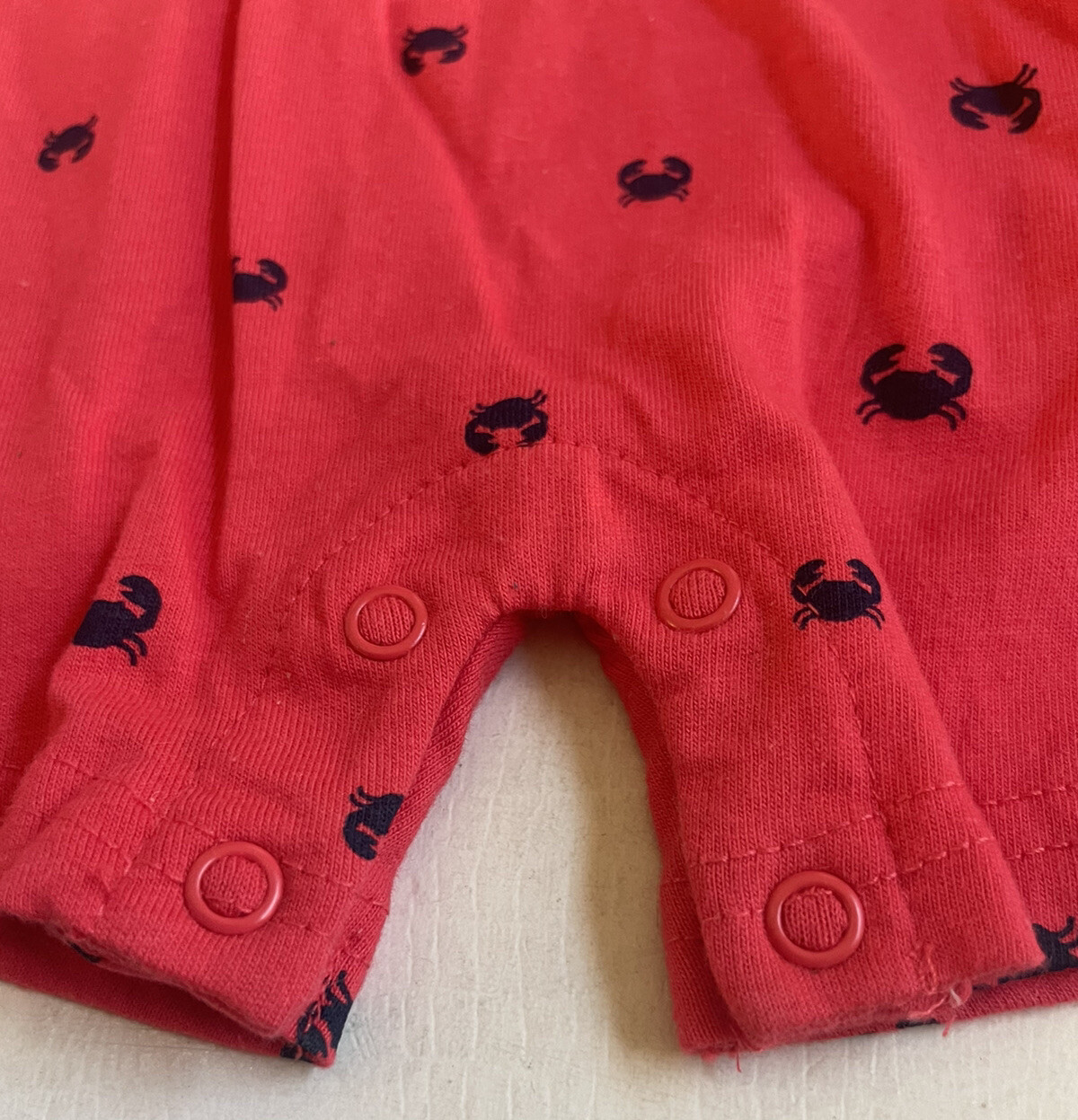 Carter’s Brand Boys Size 6 Months Beach Crab Little Cruiser Romper NEW W/TAGS