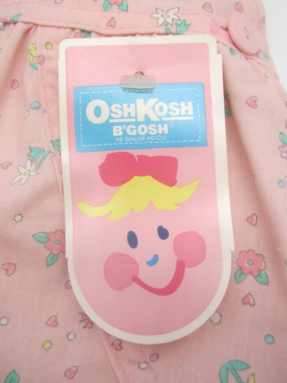 VTG Baby B’Gosh Oshkosh Pink Floral Print Bubble Shortalls Sz 24month NEW W TAGS