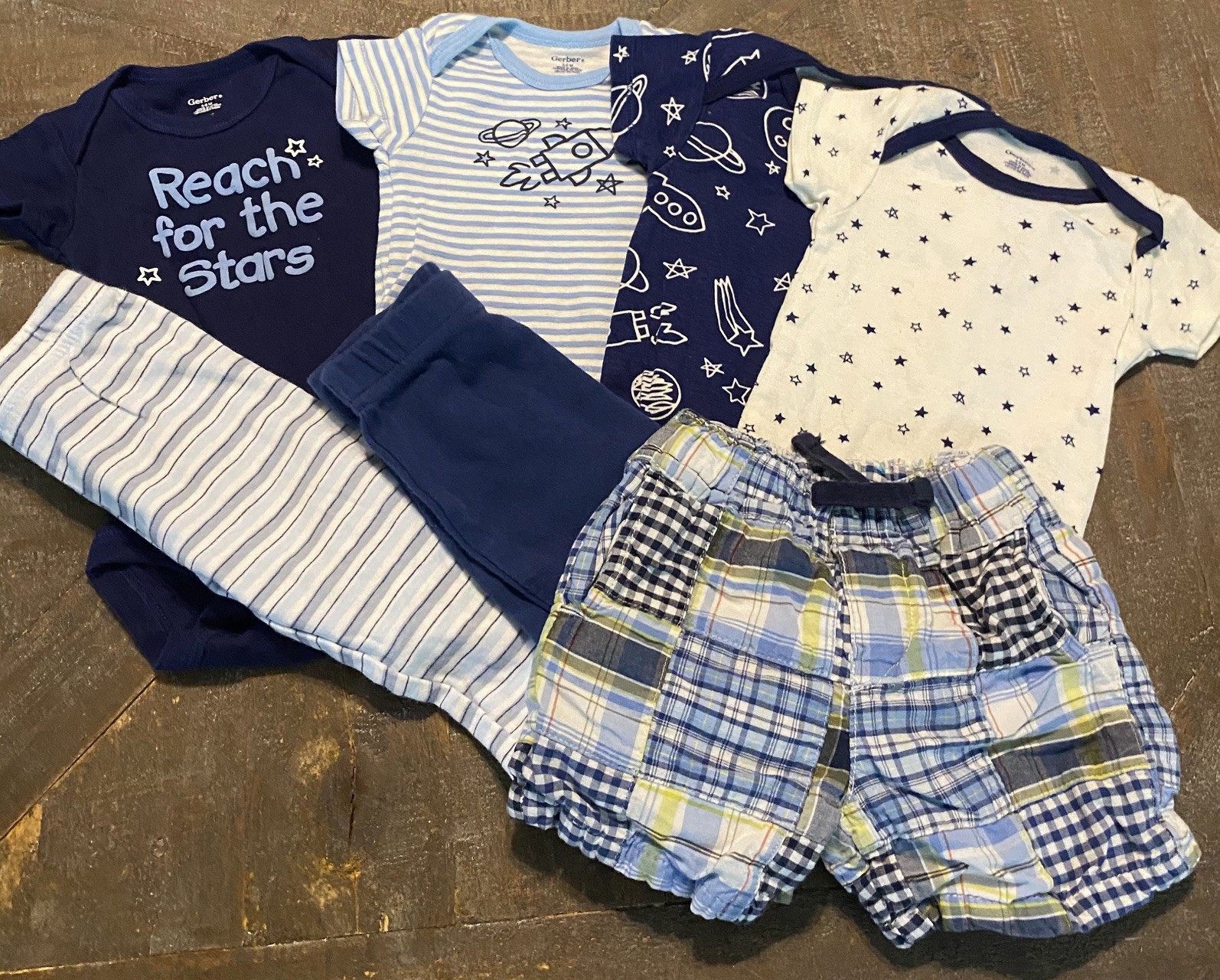 Baby Boy 14 piece lot of size 3-6/6-9 months Bundle bodysuit shirts Pants short