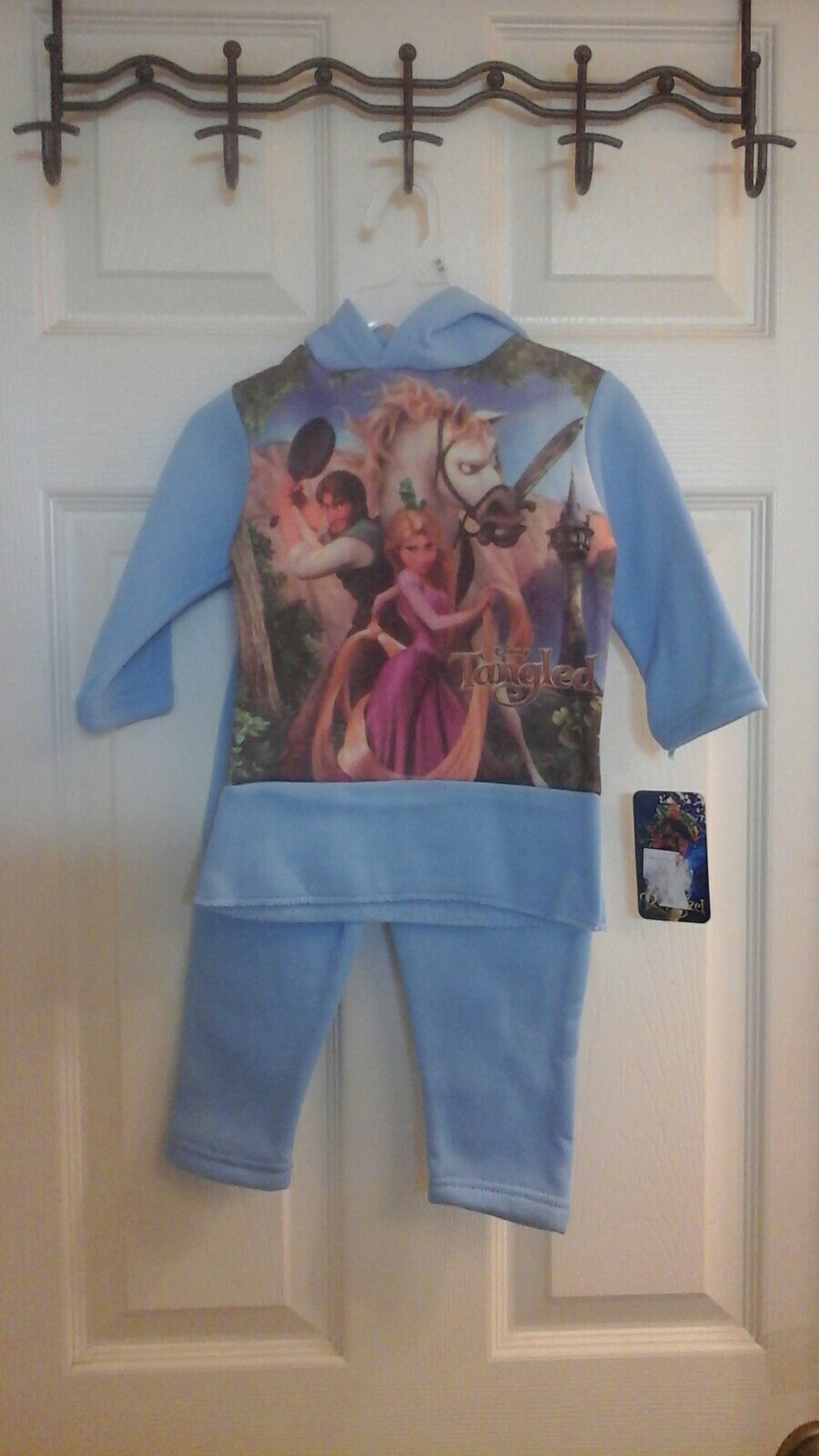 Disney Set, Tangled Princess infant Sz 24M, hooded Sweatsuit, Multi Color, NWT