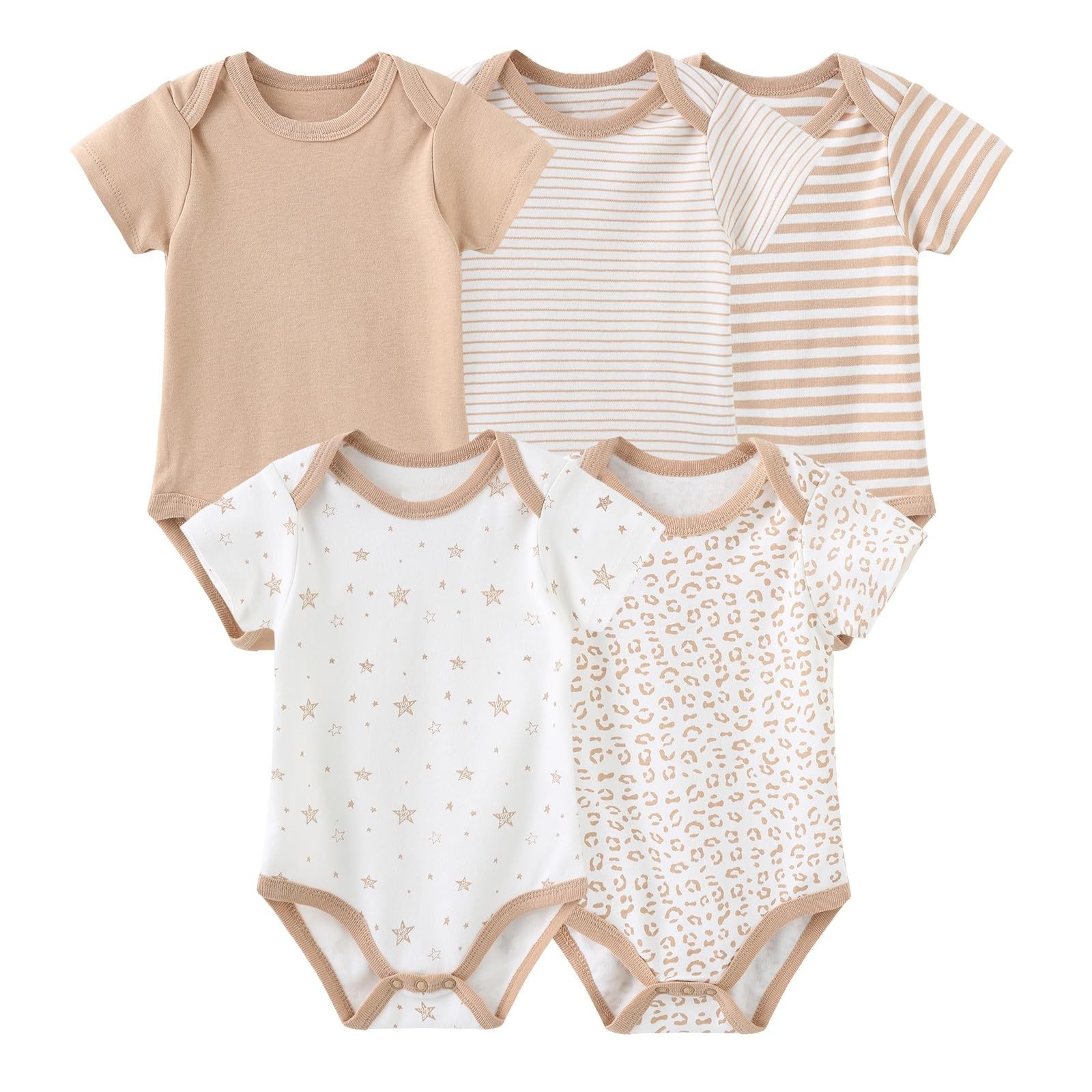JELYLOVE Unisex Baby Boy Girl Bodysuits Sets 20 Pack Cotton Casual New Born