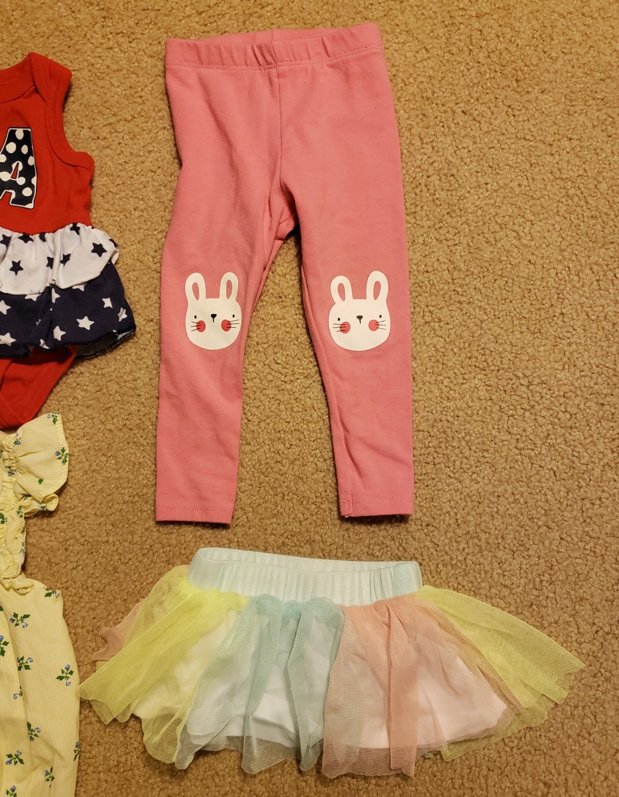Lot Of 9 Baby Girl’s Clothing Assortment Sizes from 0-3 Months To 18 Months
