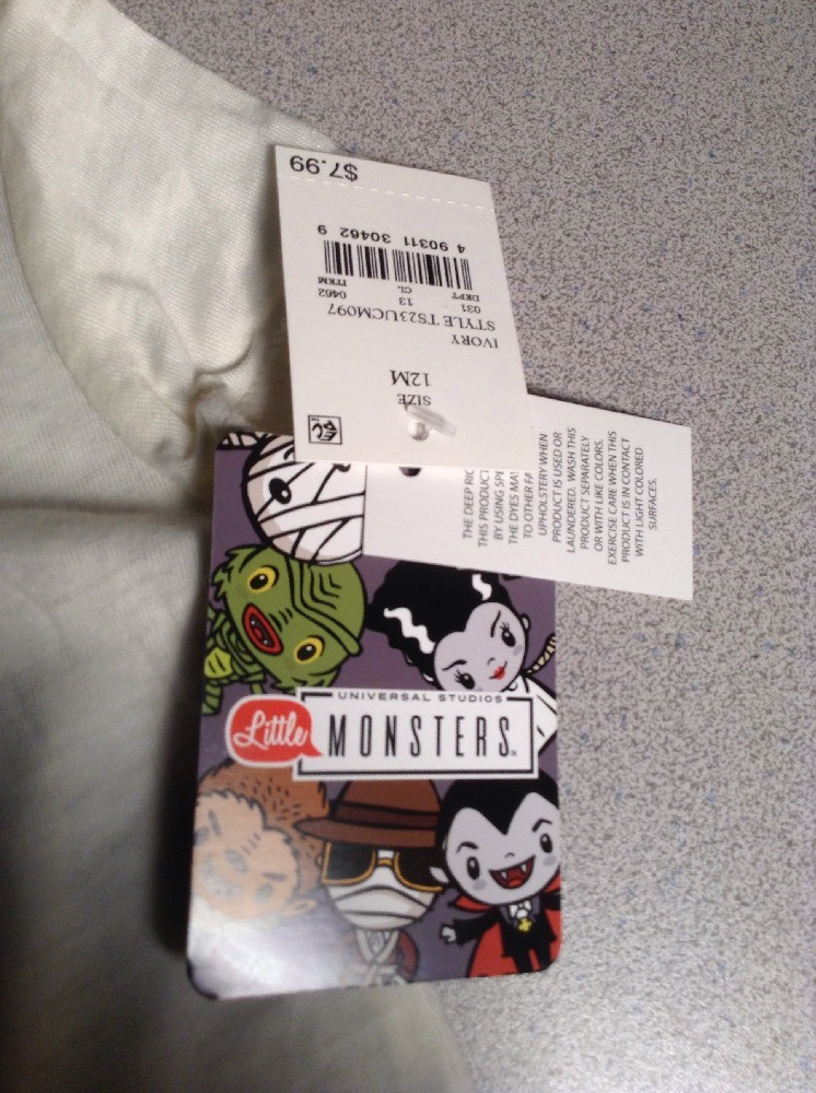 NEW Little Monsters Girls Size 12M or 2T T-Shirt Dracula Says Blah Halloween