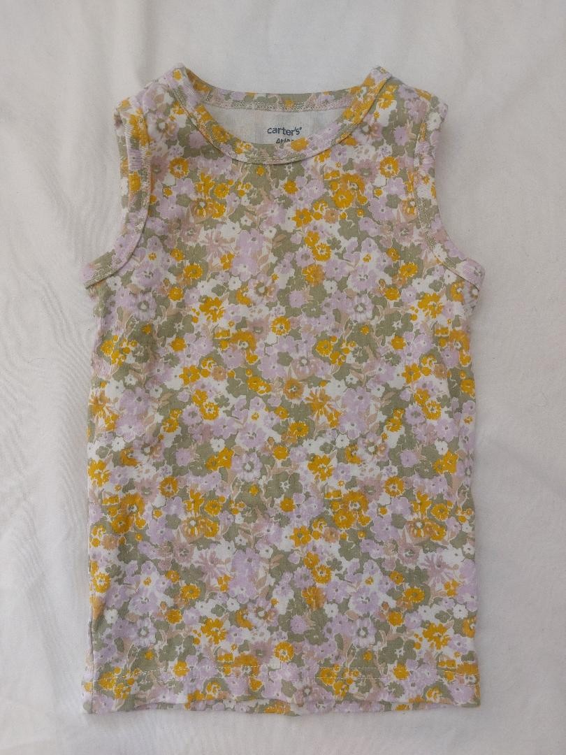 Carter’s Toddler Girl Multi-Color 2-Pc Floral Print Top/Shorts Outfit Set Sz 4T