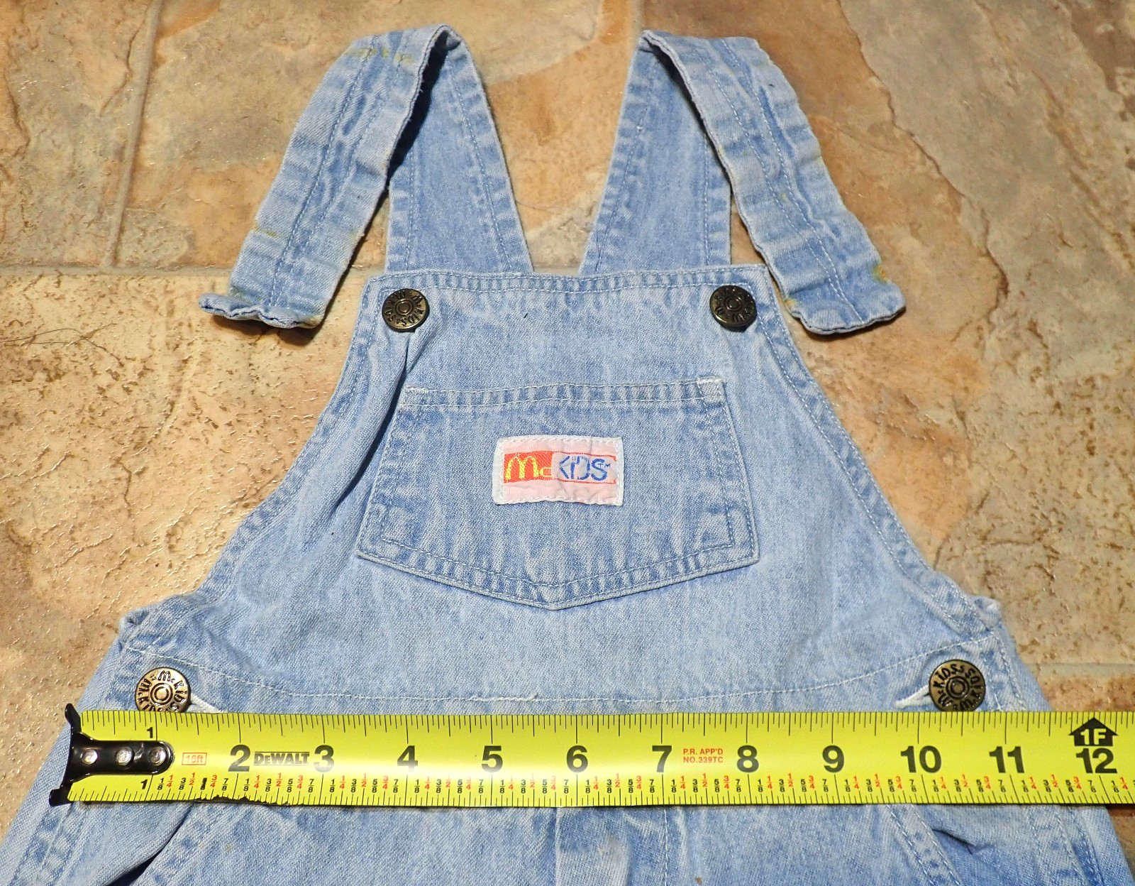 Lot of 2 McKIDS McDonald Vintage Denim Children’s Toddlers Overalls for repair