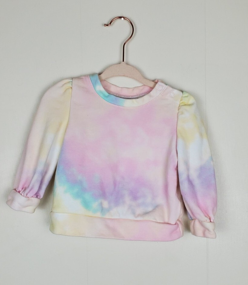 Baby Gap girl 2-piece Pink tie dye softspun joggers top SET 6-12 months