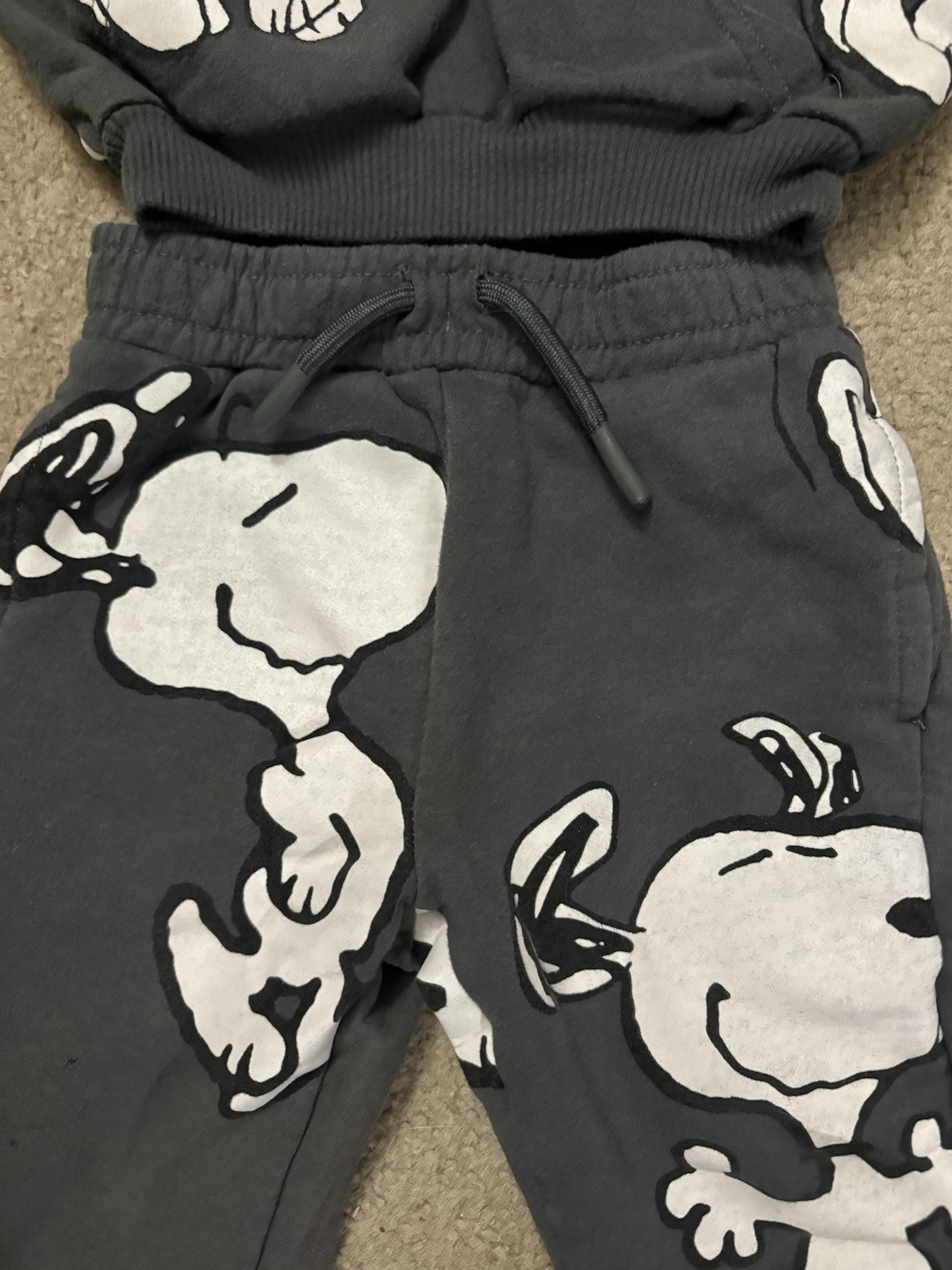 Baby Boys Two Piece Peanuts Snoopy Outfit 12 Months EUC