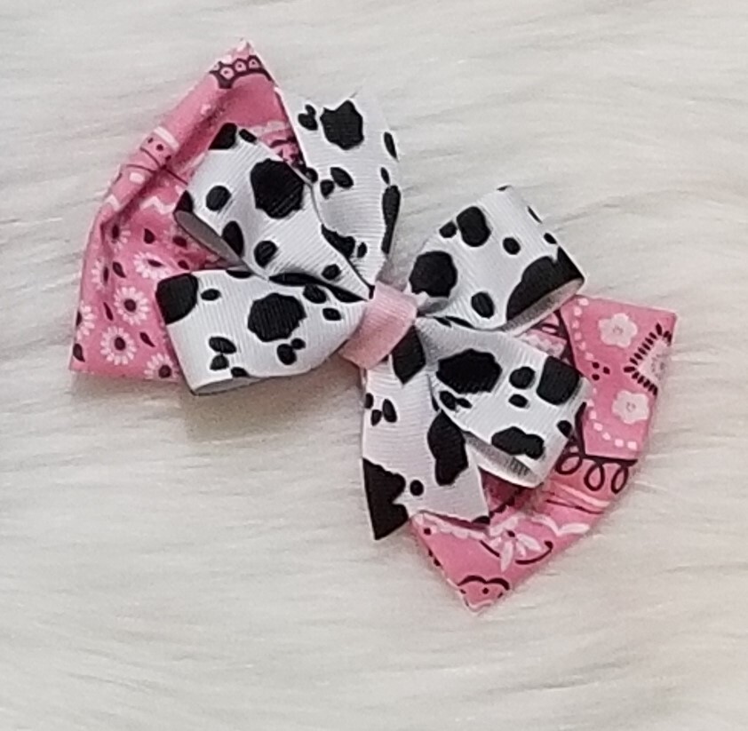 Cowgirl 2nd Birthday Romper – Cow Print & Pink Bandana – Personalized ROMPER