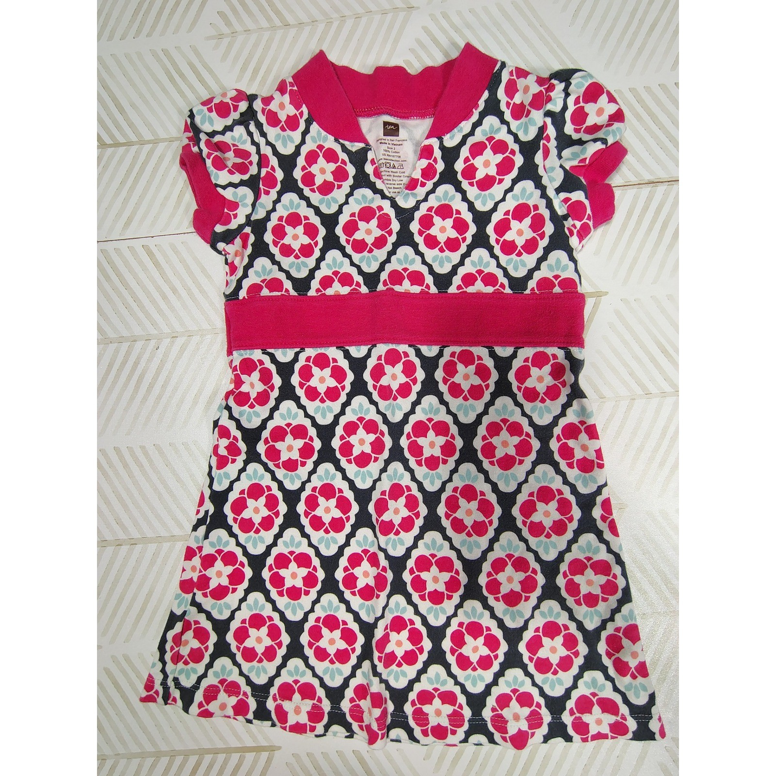 Tea Collection Girls Dress and Leggings Bundle Set 4pc Size XS 2-3 Floral Bird
