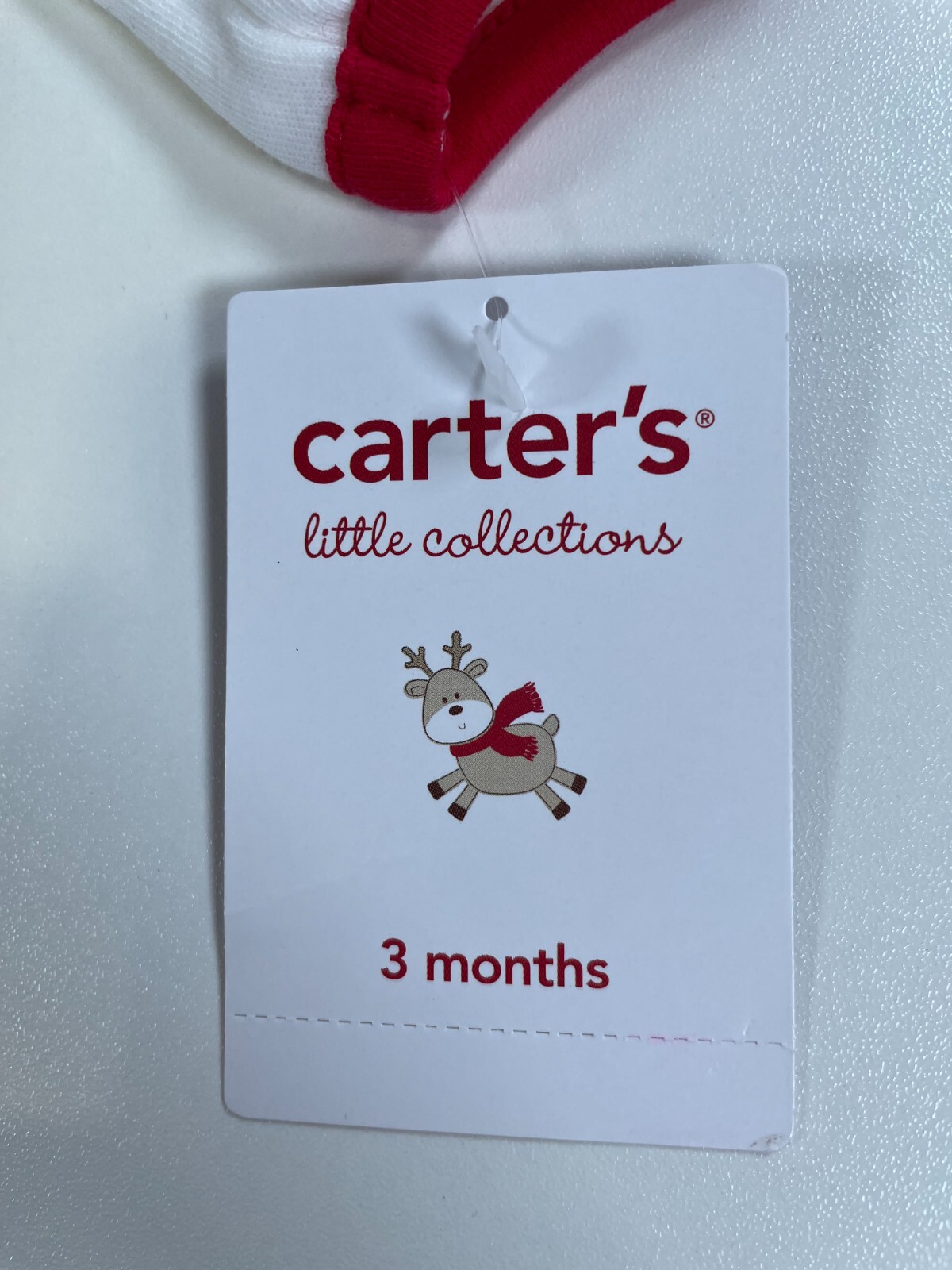 NWT Carter’s 2 Piece Set 3 Months Santa Christmas Holiday White Red Green