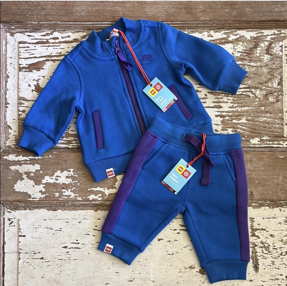 TARGET LEGO BRAND TRACK SUIT JOGGER PANTS & ZIP UP JACKET- Newborn NEW
