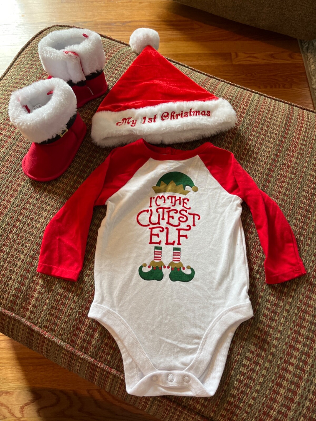 3-6 Month Baby Clothes Baby Christmas Outfit Hat Boots One Piece