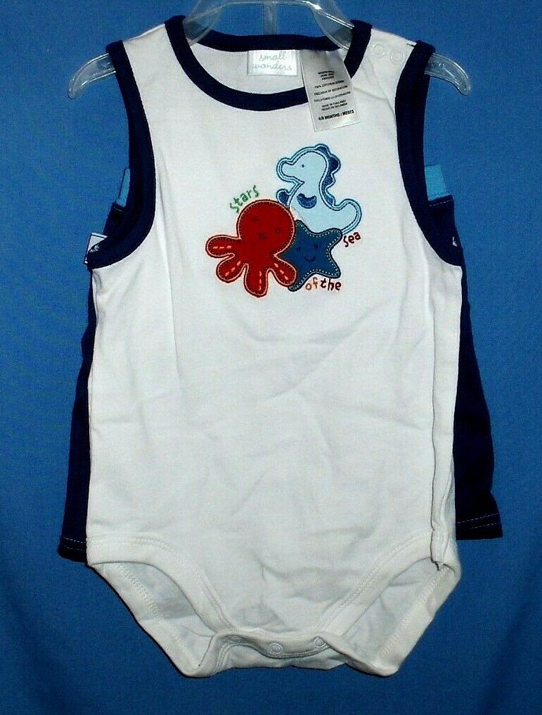 Small Wonders,Stars Of The Sea, Infant Boys Size 6-9 months,4 Piece Short Set