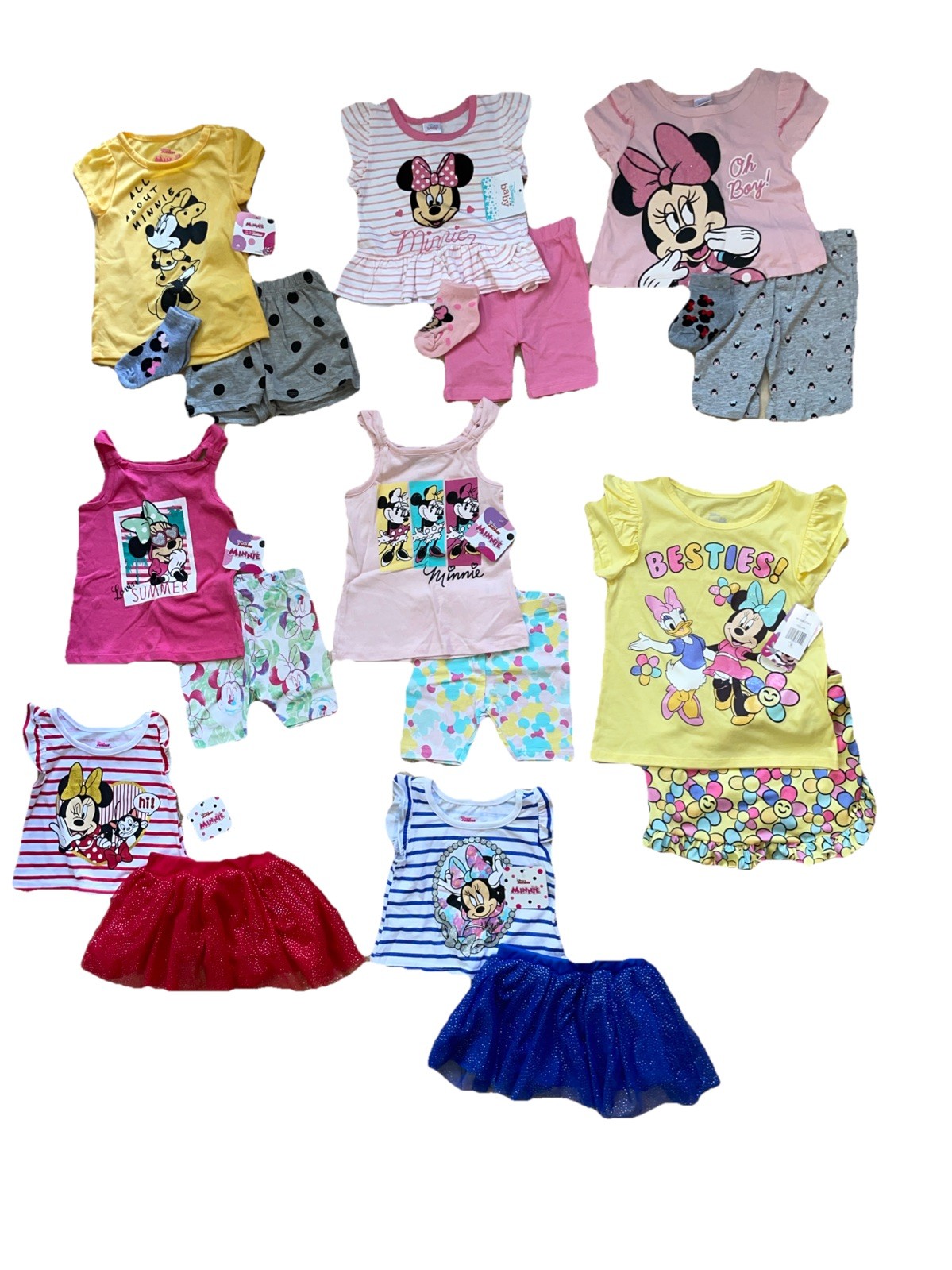 Disney Minnie & Princess Baby/Little Girl Shorts Sets w/Socks Sz 12M-6YRS NEW