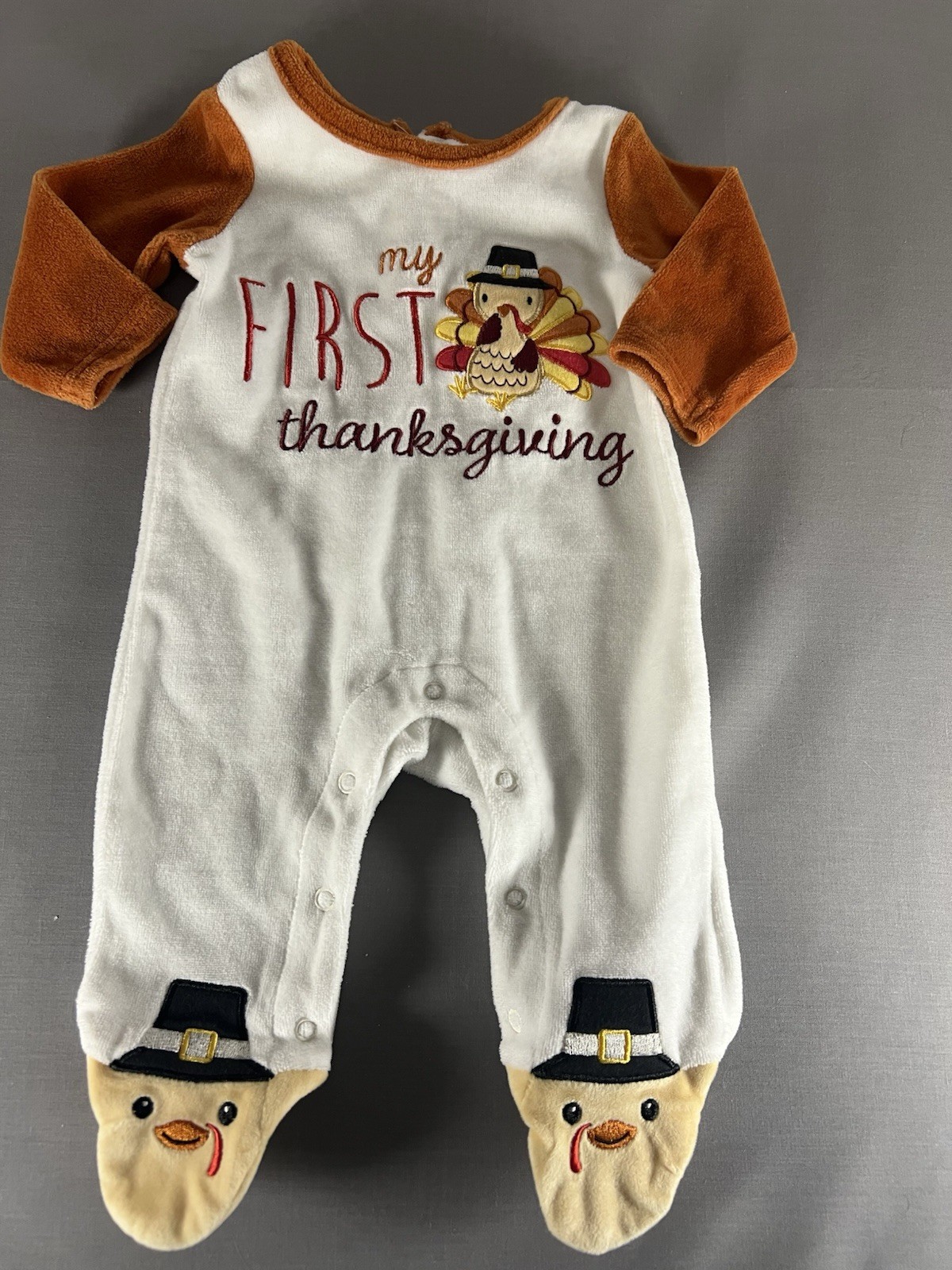 Cracker Barrel Exclusive Infant My First Thanksgiving One Piece Outfit 3 Month